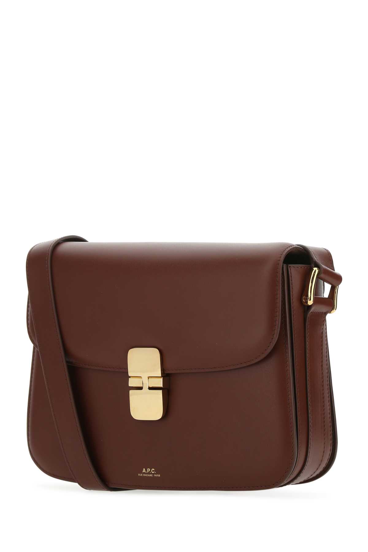 Shop Apc Bordeaux Leather Grace Crossbody Bag In Noisette