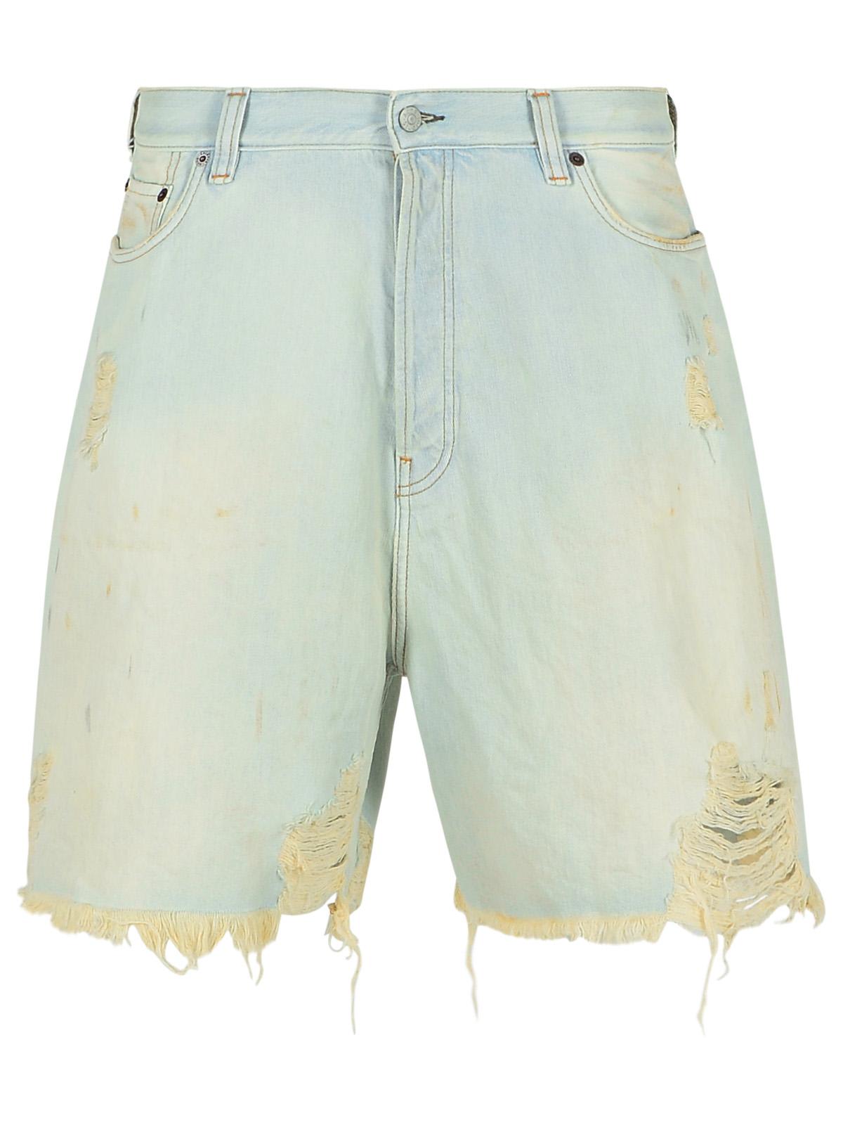 Light Blue Cotton Bermuda Shorts