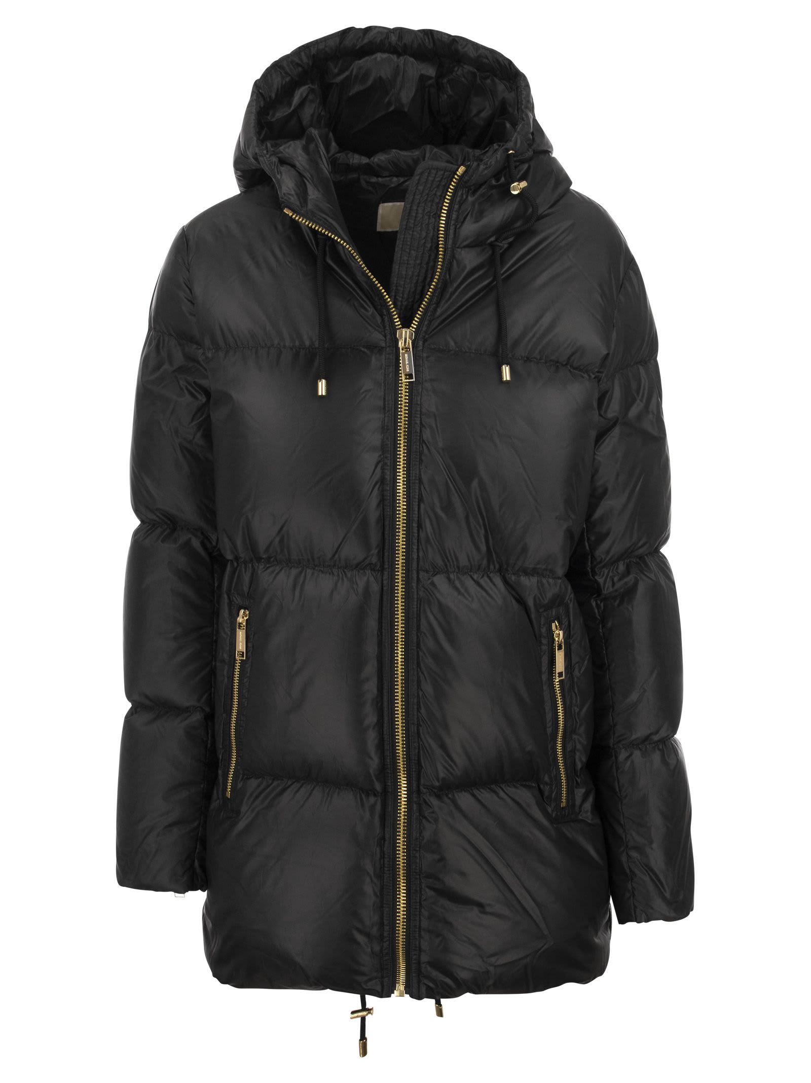 Michael Kors Hooded Down Jacket With Logo