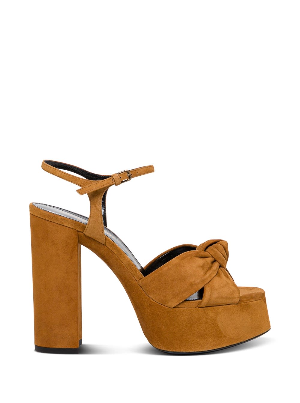 Buy Saint Laurent Bianca Suede Leather Sandals (price in US$) Online ...