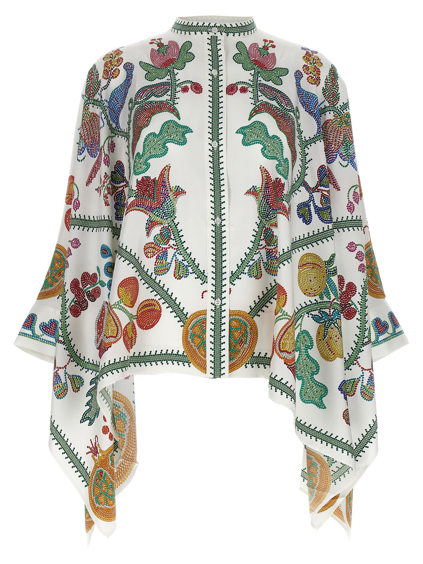 La Doublej Foulard Placee Iconic Tunic In Multicolor