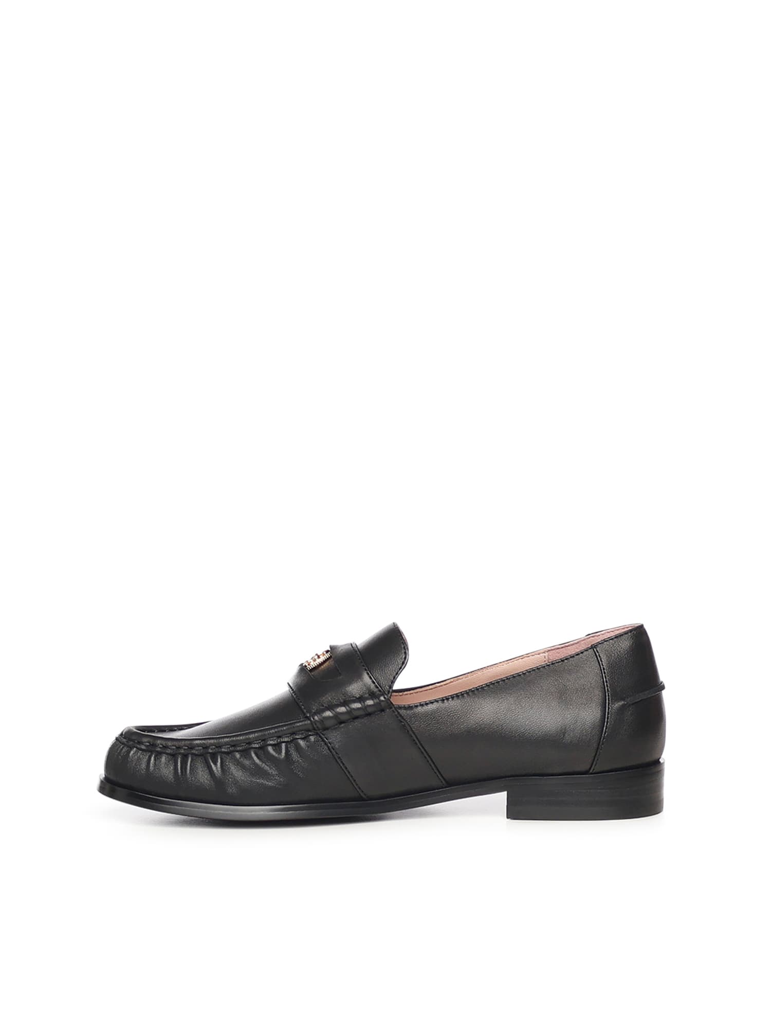 Coccinelle C-penny Leather Loafers In Black