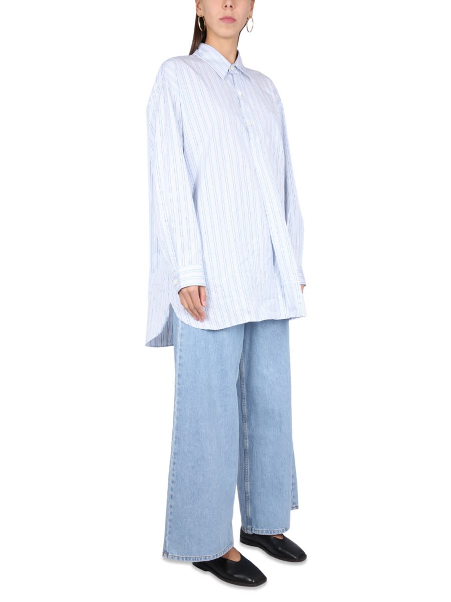 Our Legacy Shirt Featuring Stripe Pattern And Chest Pocket In Multi