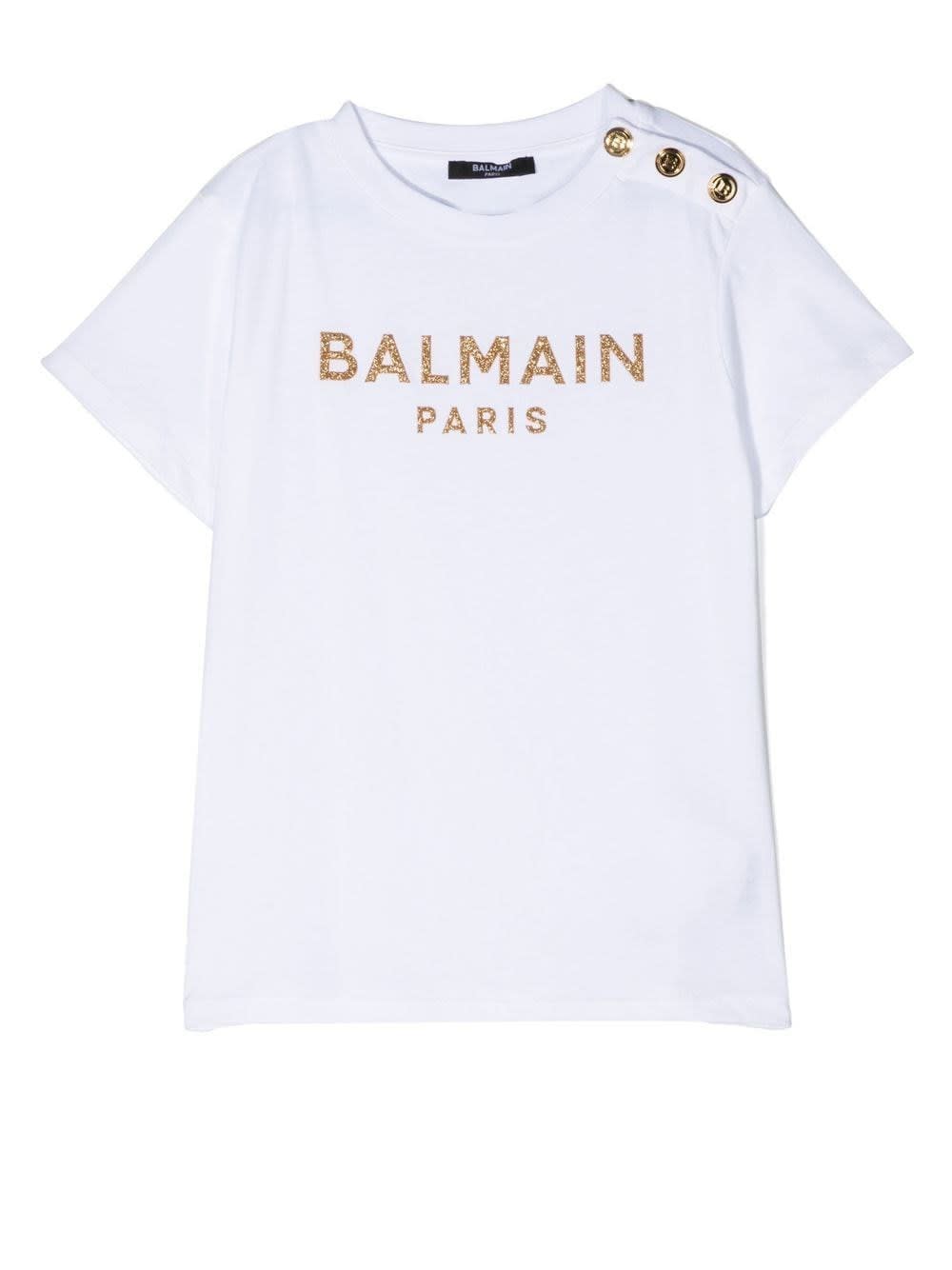 Balmain Short Sleeve T-shirt Buttons