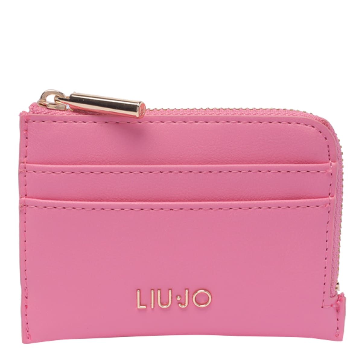 Shop Liu •jo Logo Cards Holder In Pink