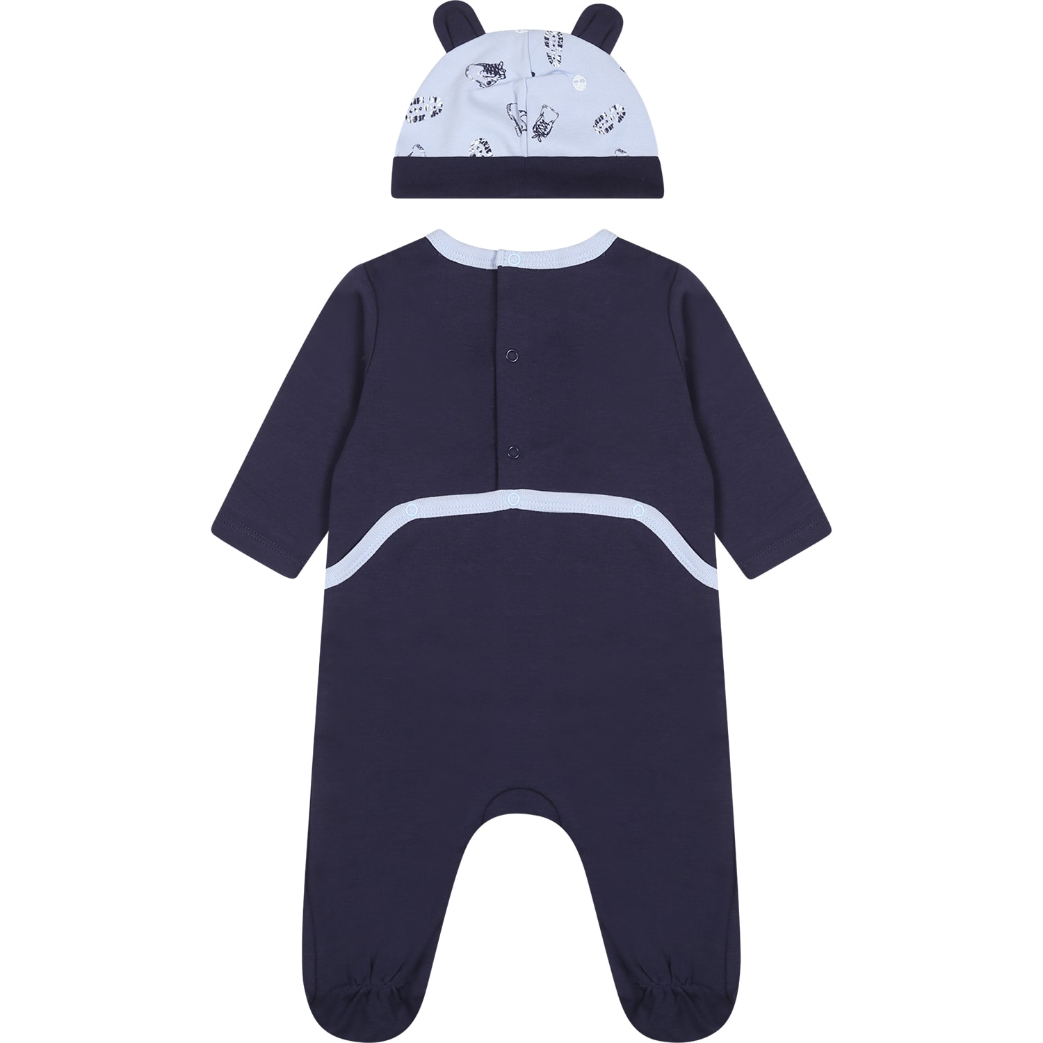 Shop Timberland Blue Set For Baby Boy With Logo In Light Blue