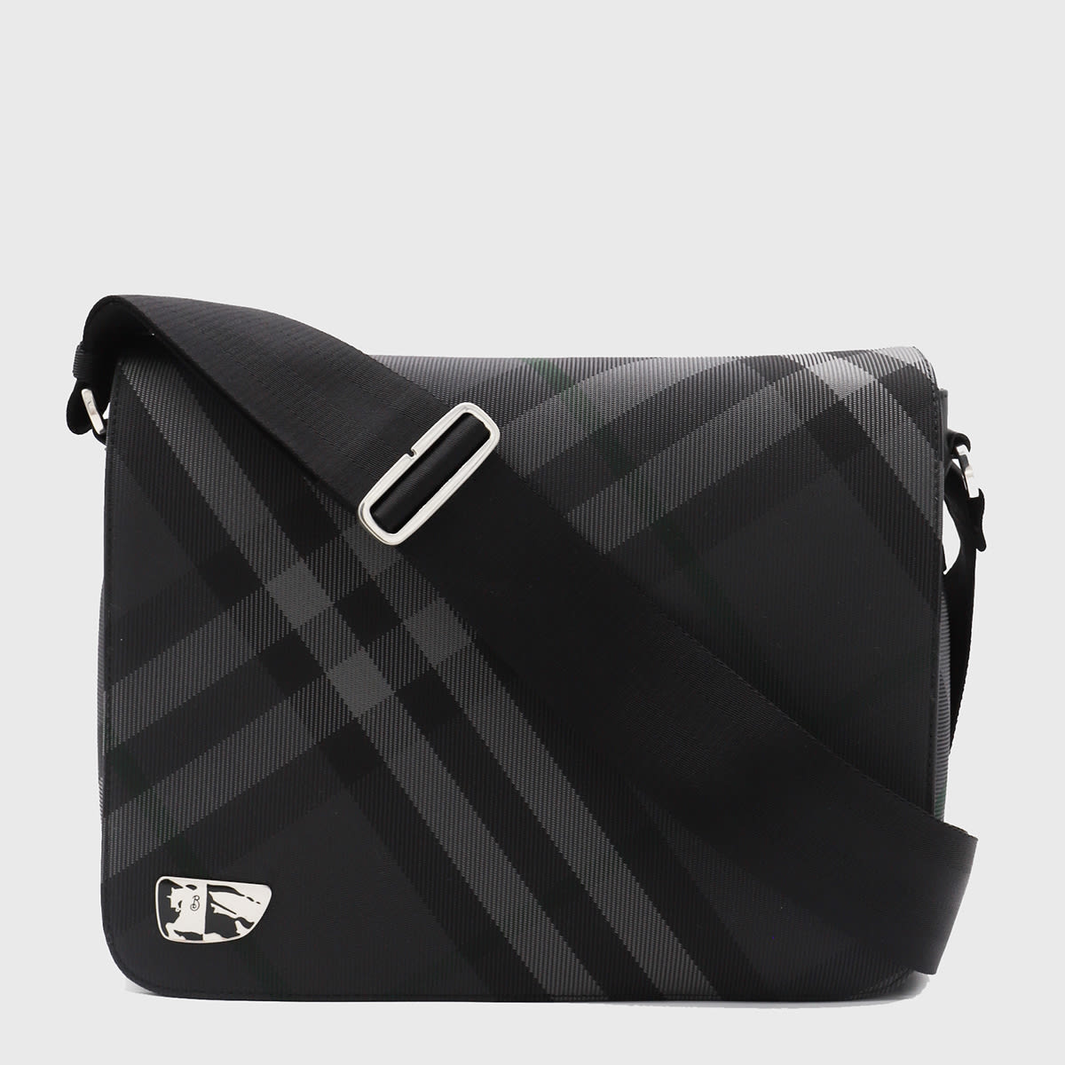 Shop Burberry Grey Crossbody Bag In Charcoal