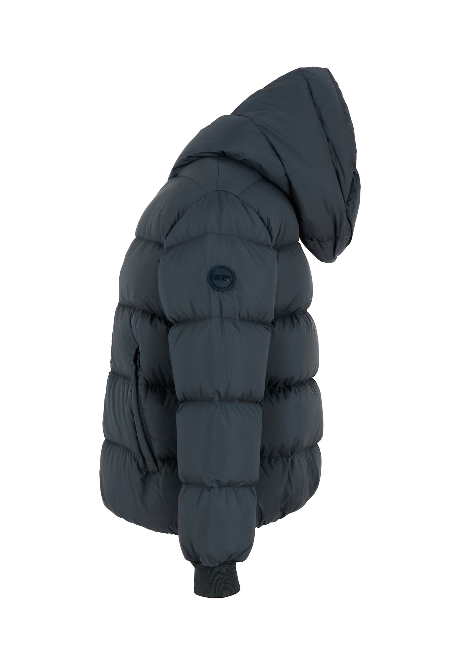Colmar Blue Down Jacket For Kids With Logo In Blue