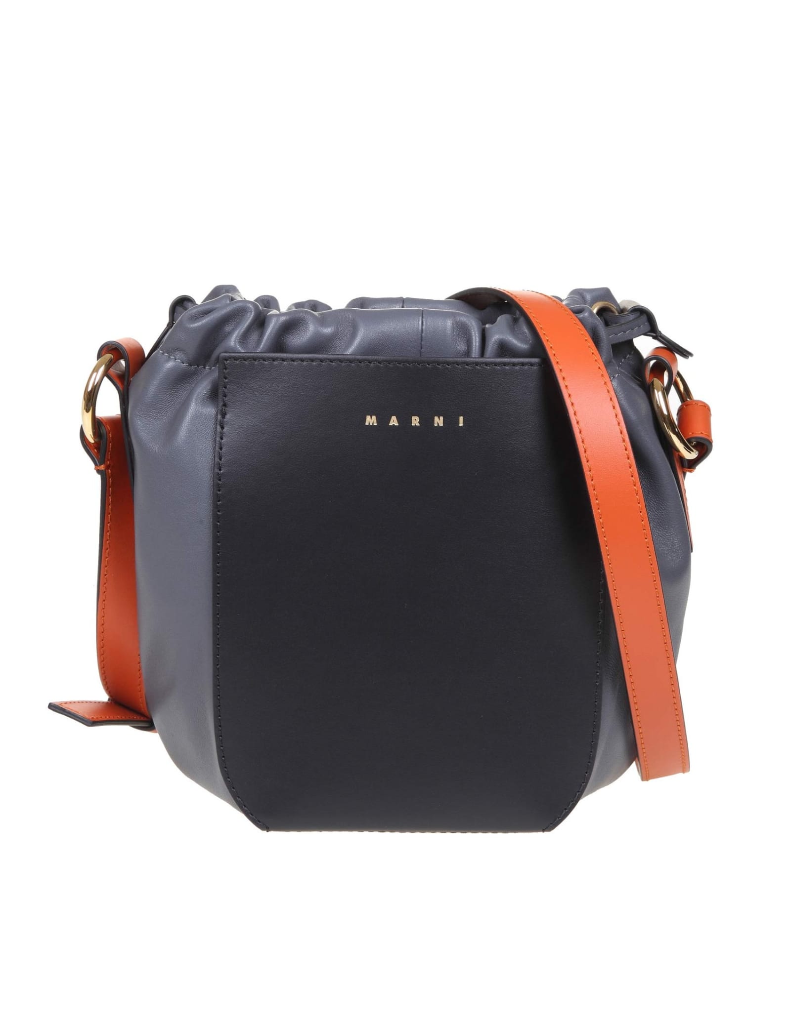 Marni Gusset Bucket In Leather