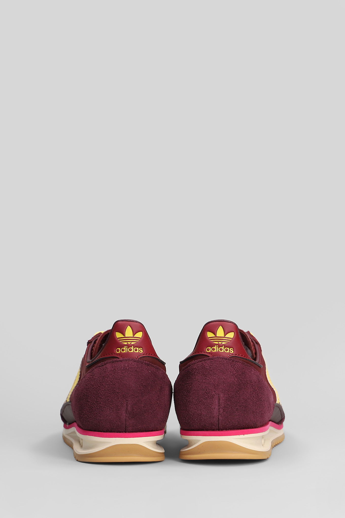Adidas Originals Sl 72 Og Sneakers In Bordeaux Suede And Fabric In Red