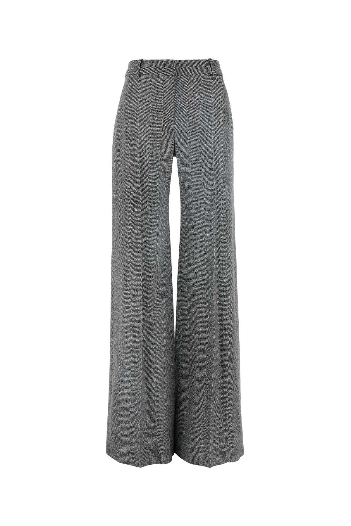 Ermanno Scervino Printed Stretch Viscose Wide-leg Pant In Gray