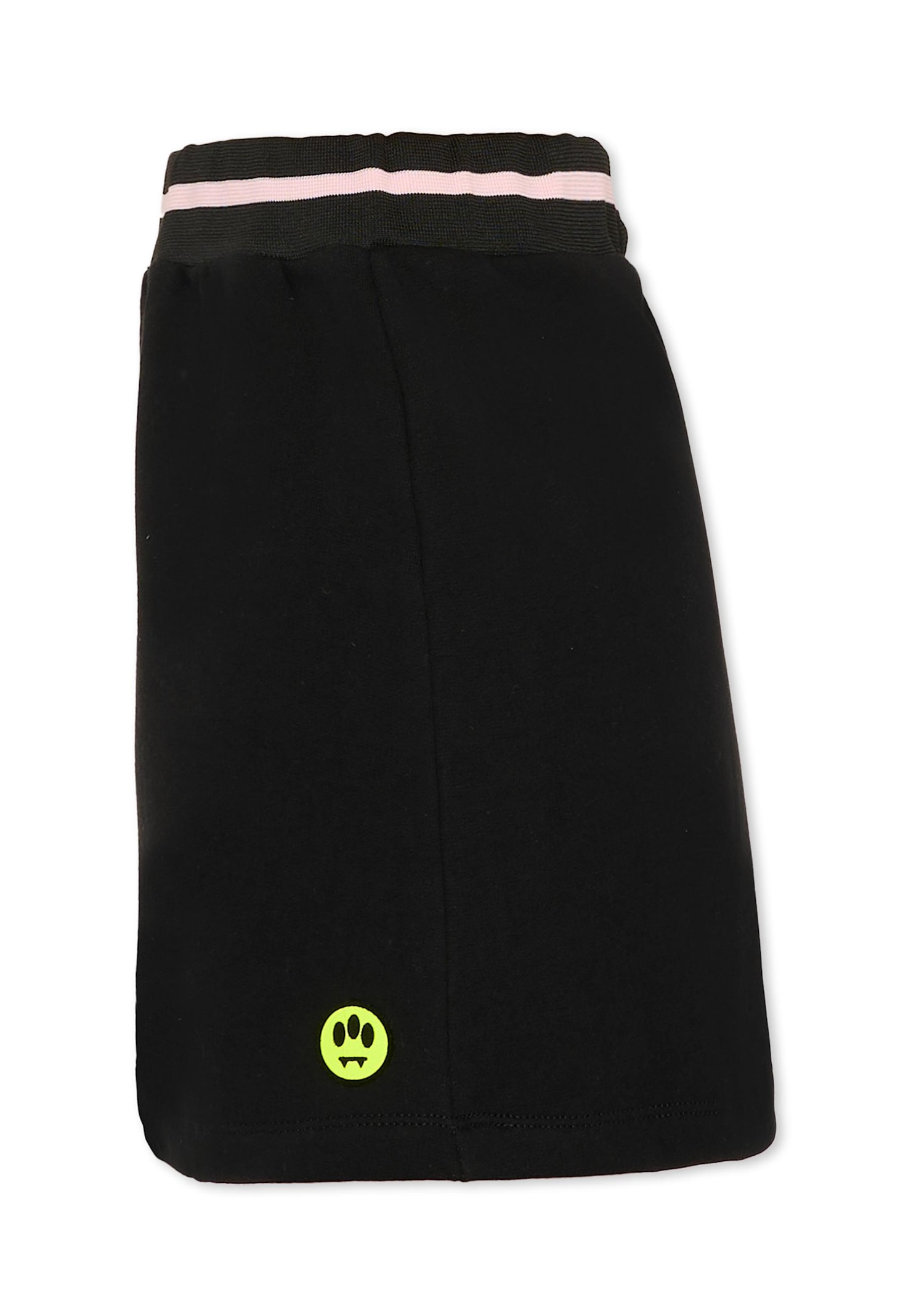 Barrow Black Skirt For Girl With Logo In Black