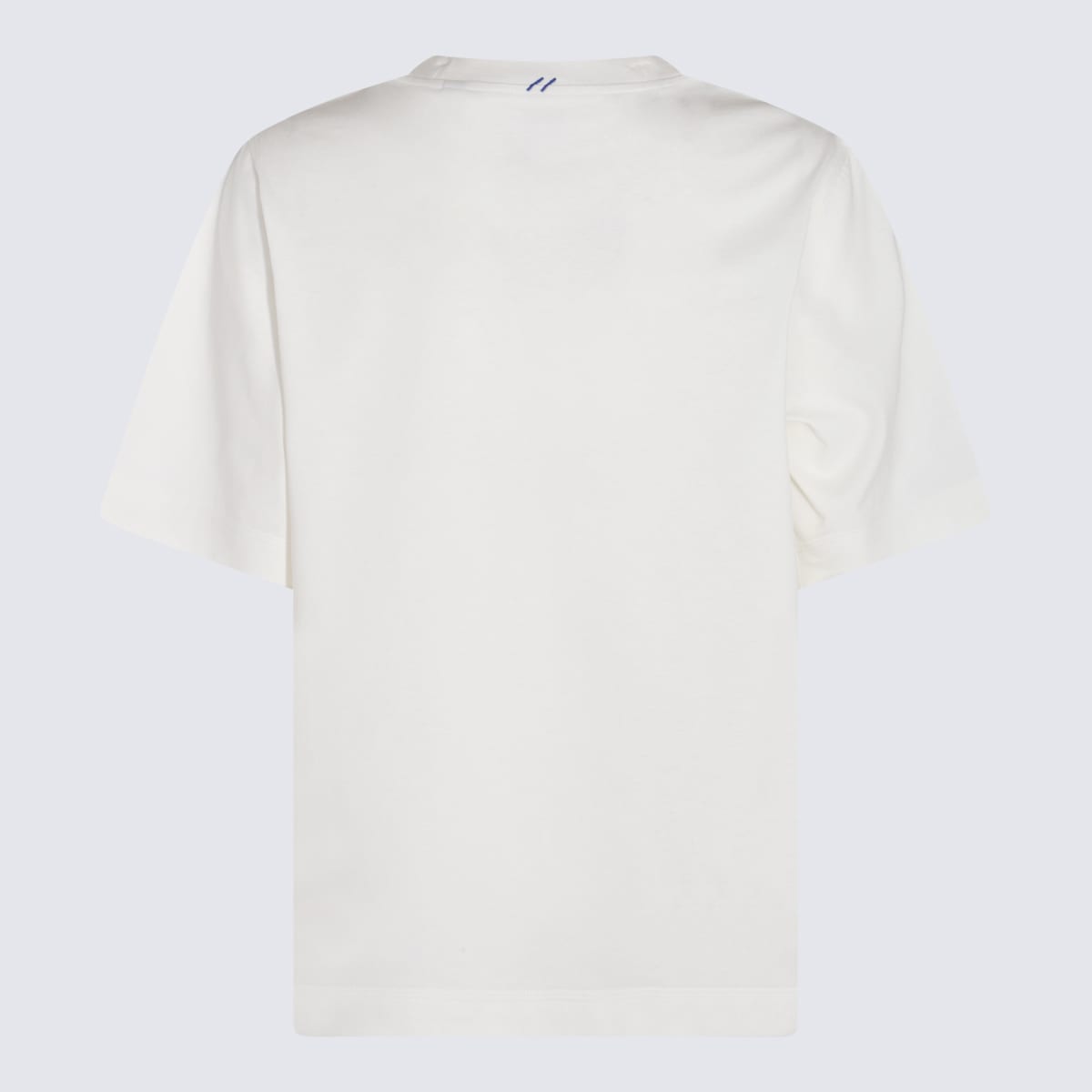 Shop Burberry White And Blue T-shirt In Rain