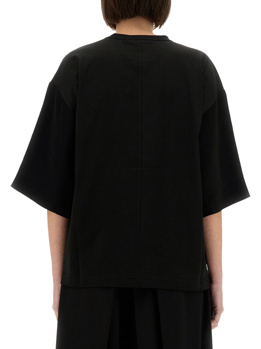 Shop Fabiana Filippi Jersey T-shirt In Black