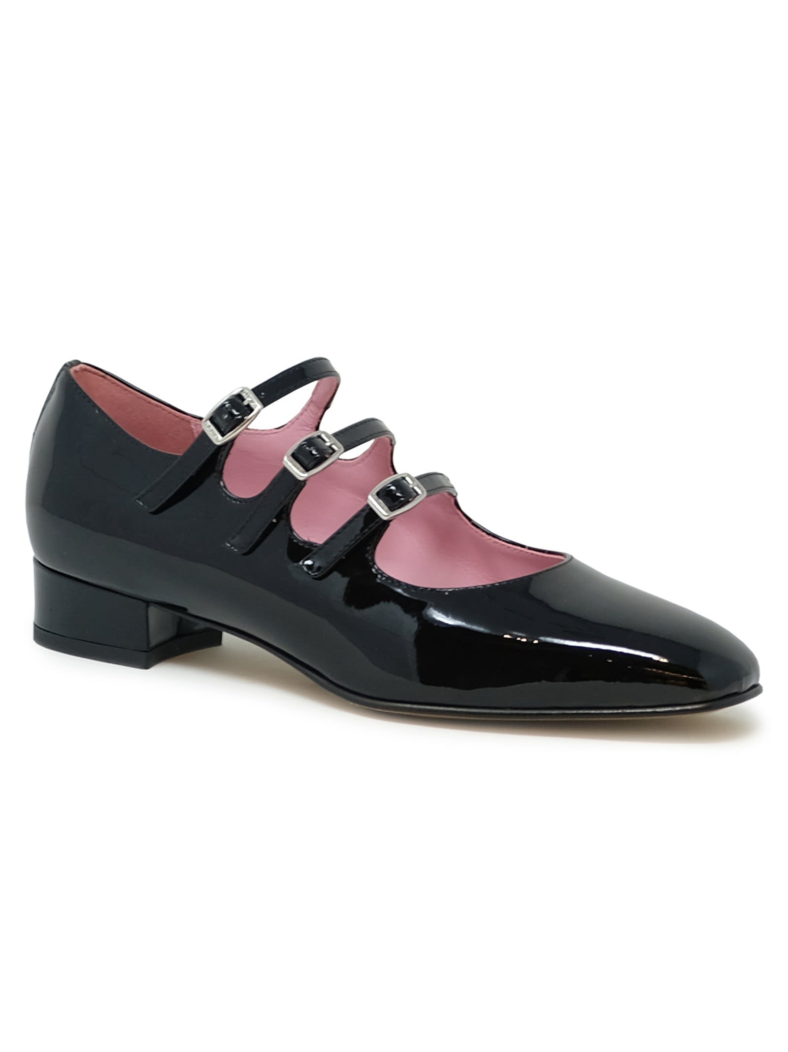 Shop Carel Paris Black Patent Leather Ballet Shoes