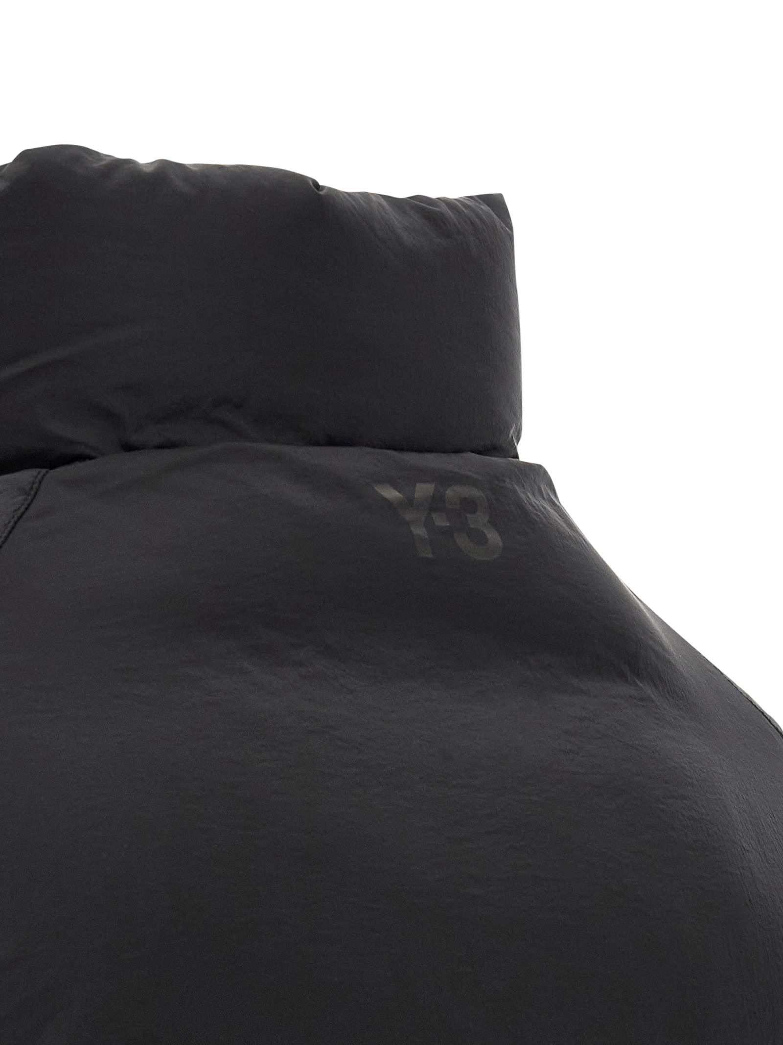 Y-3 Adidas Black Zippered Padded Vest In Black