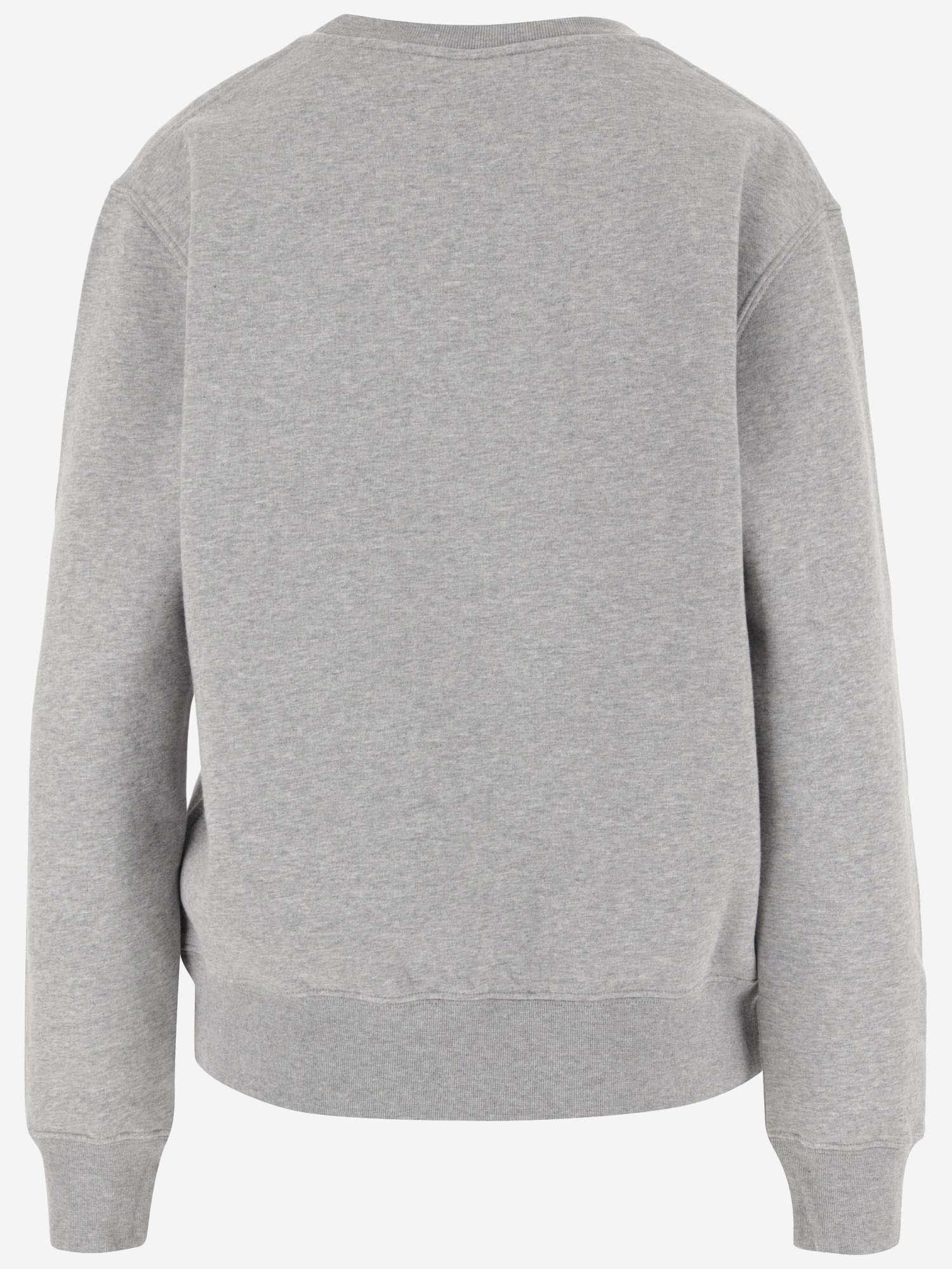 Shop Autry Cotton Sweatshirt With Logo In Grey