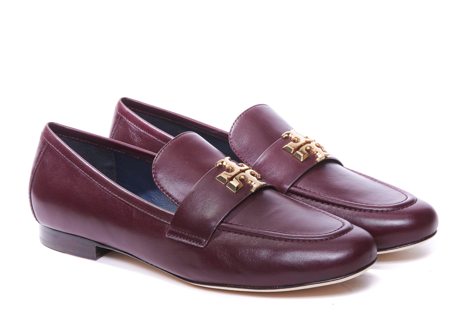 Shop Tory Burch Eleanor Loafers In Bordeaux