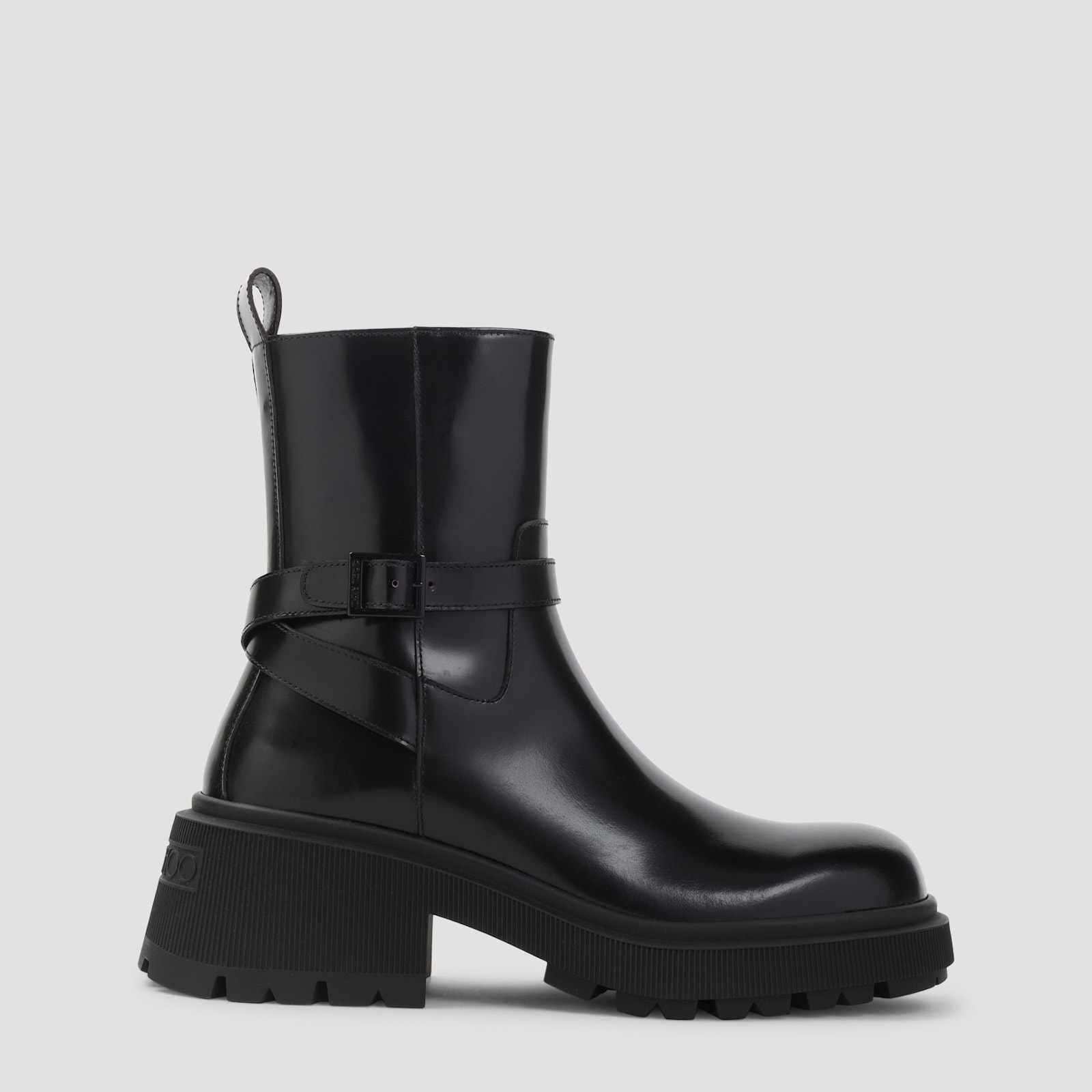 Jimmy Choo Soft Box Calf Conny Flat Boots Women In Black