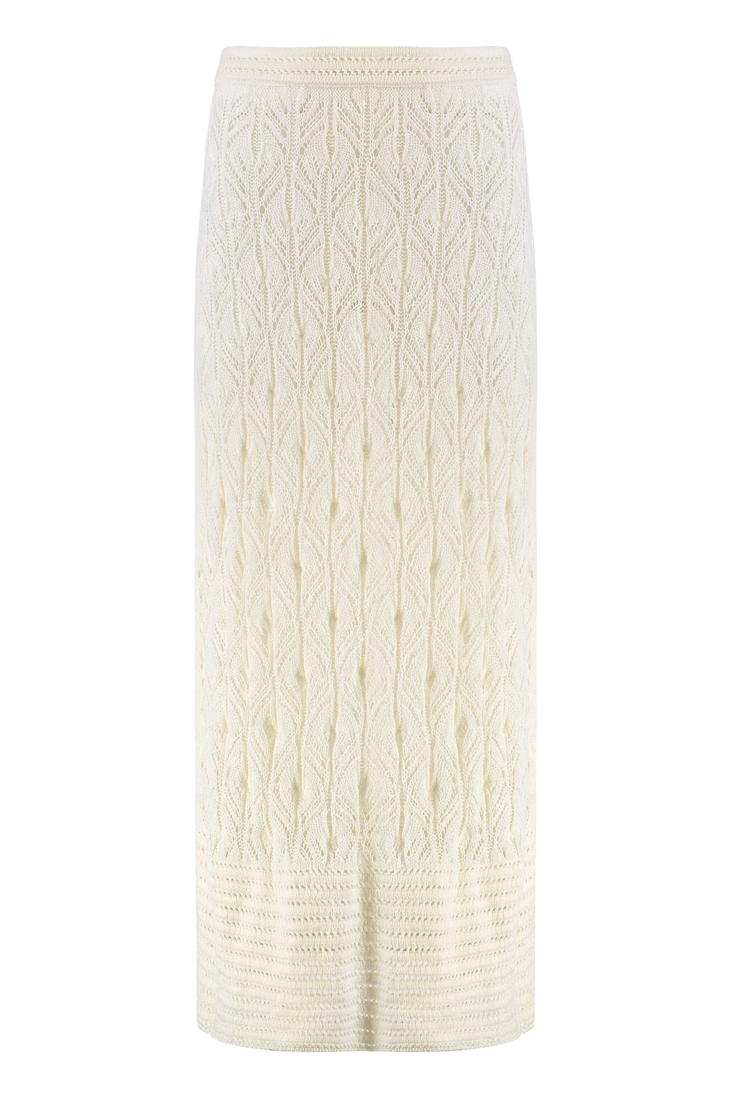LE KASHA OPENWORK-KNIT SKIRT