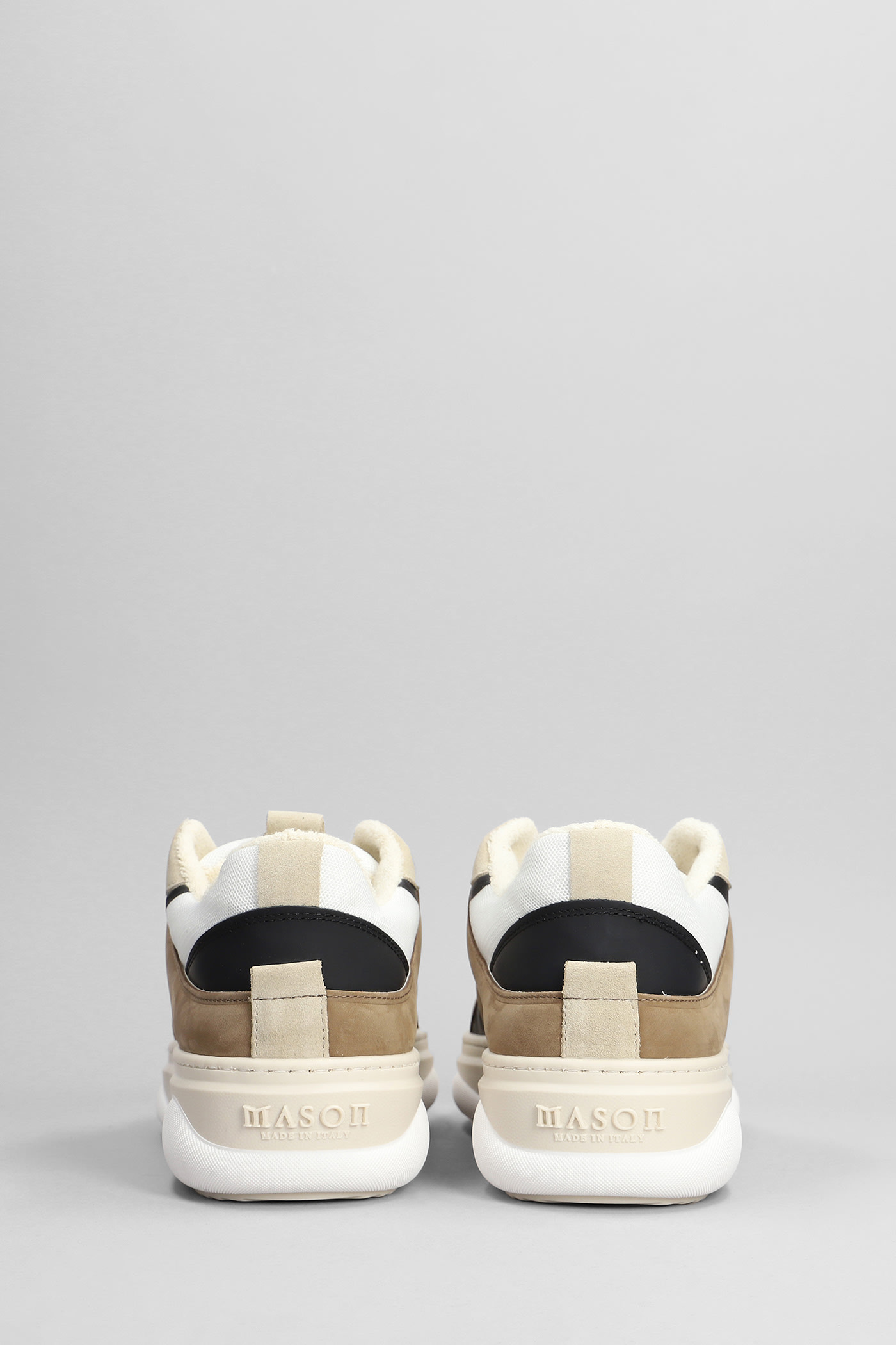 Shop Mason Garments Venice Sneakers In Brown Suede And Fabric