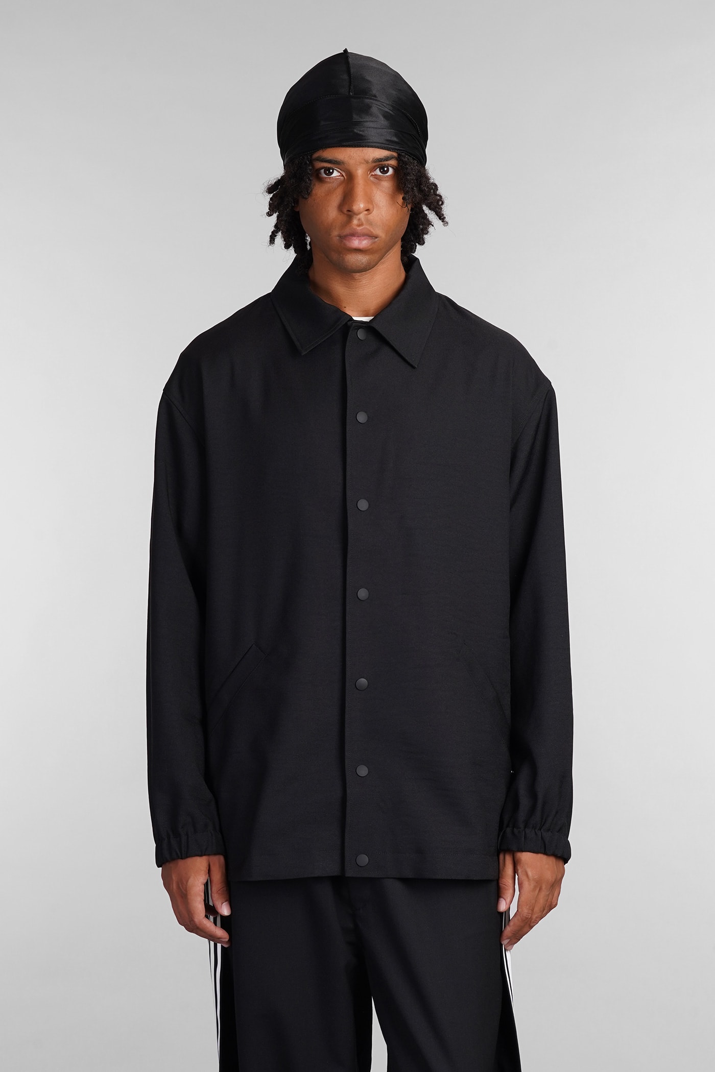 Shop Y-3 Casual Jacket In Black Polyester