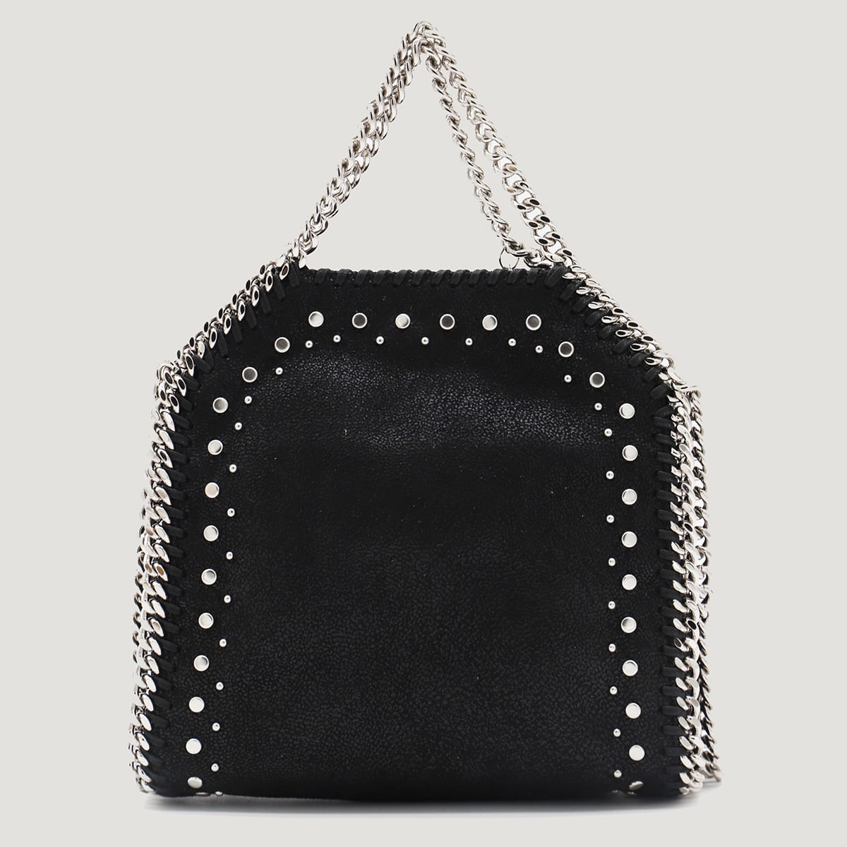 Shop Stella Mccartney Black Fuax Leather Tiny Falabella Crossbody Bag