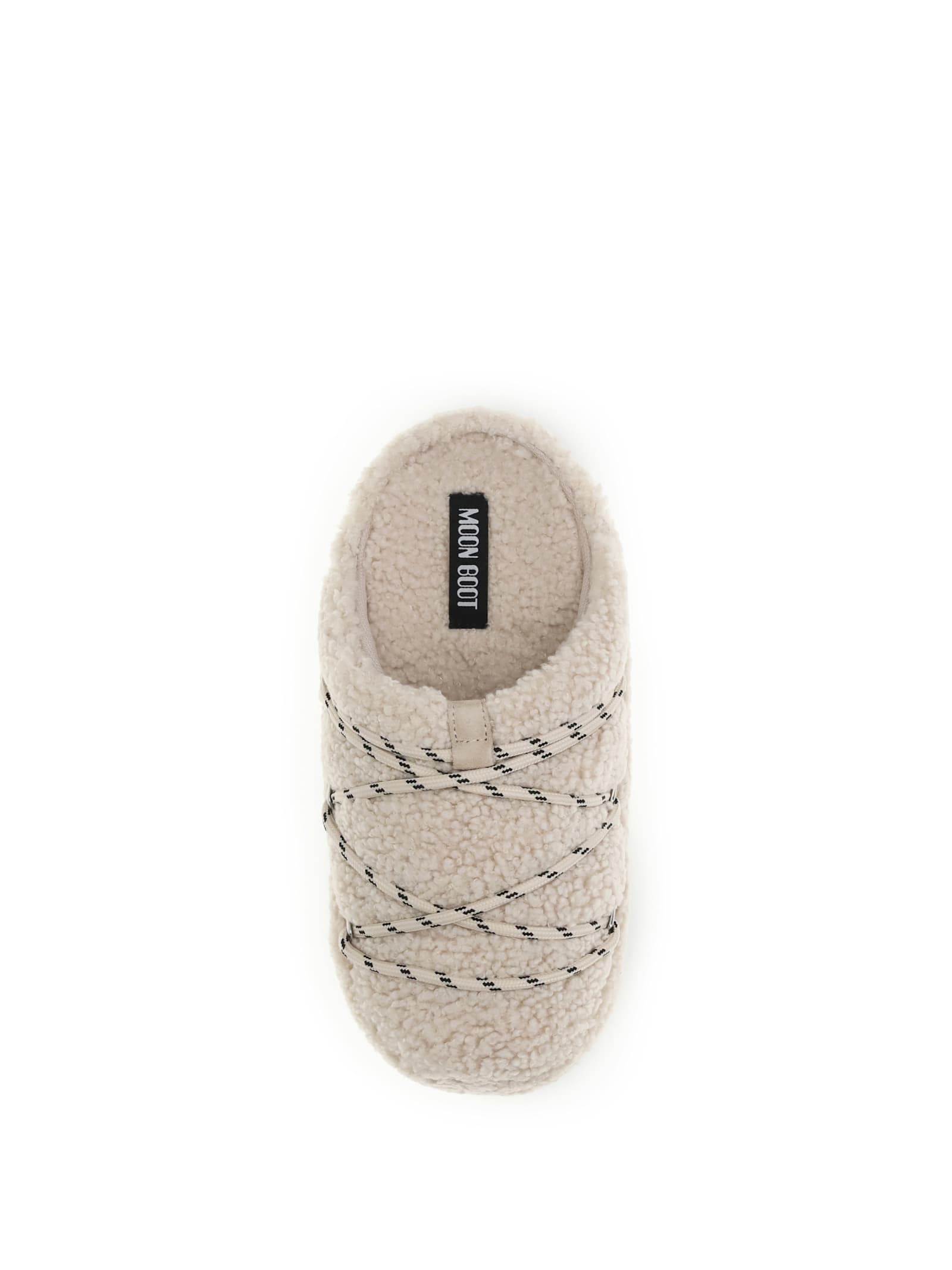 Moon Boot Teddy Slipper Mules In Neutral