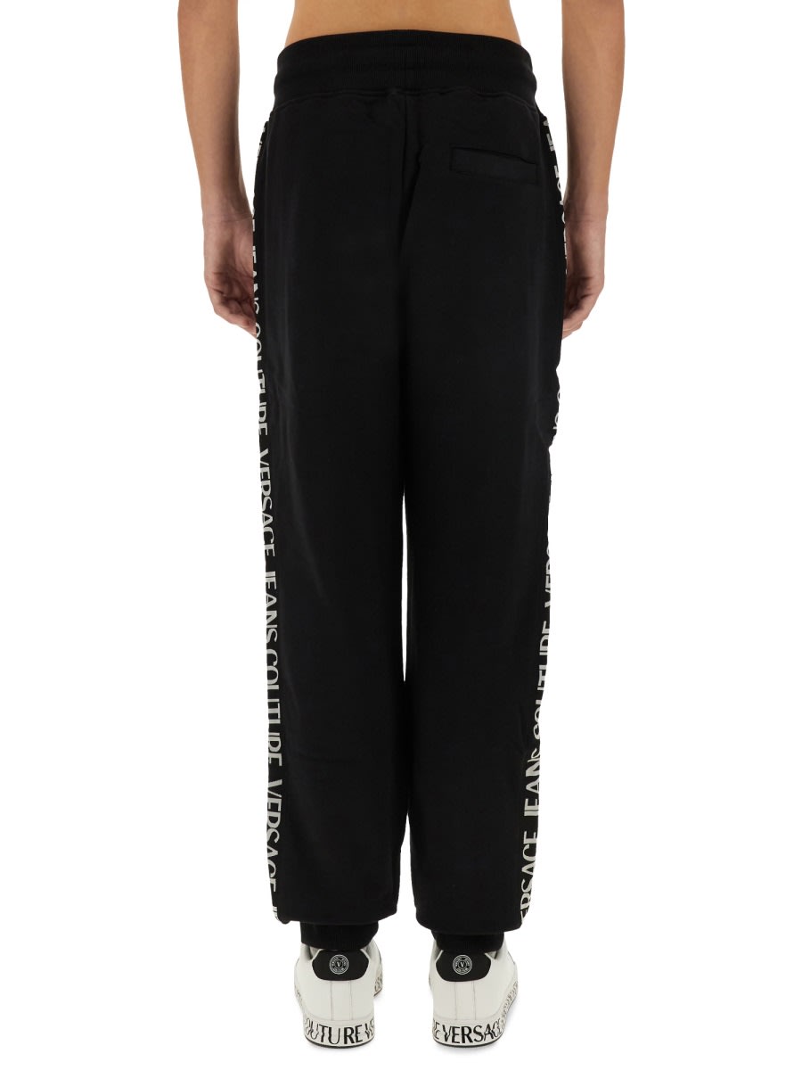 Shop Versace Jeans Couture Jogging Pants With Logo In Black