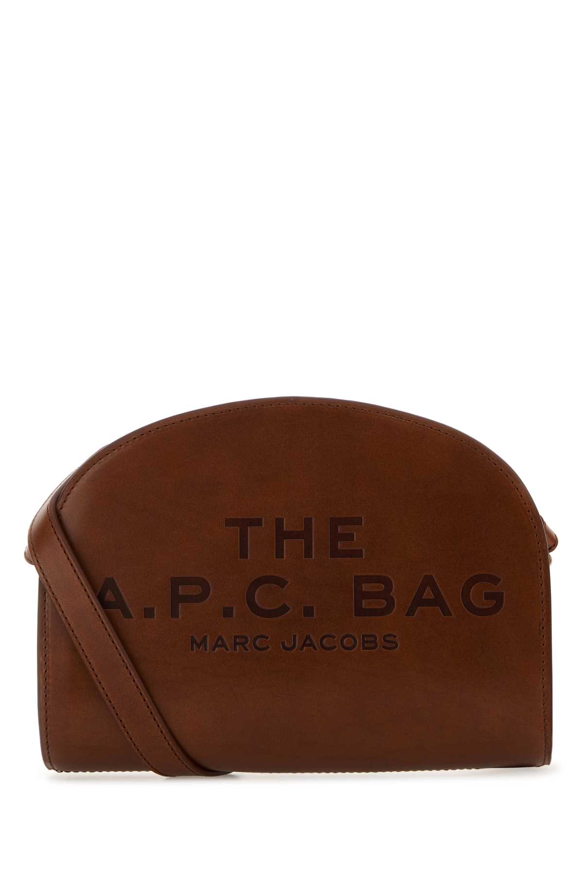 Apc Brown Leather A.p.c. X Marc Jacobs Demi Lune Crossbody Bag