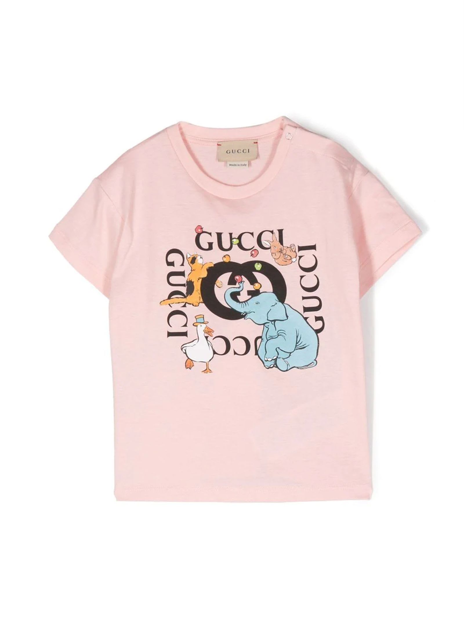 Gucci Pink Cotton Tshirt