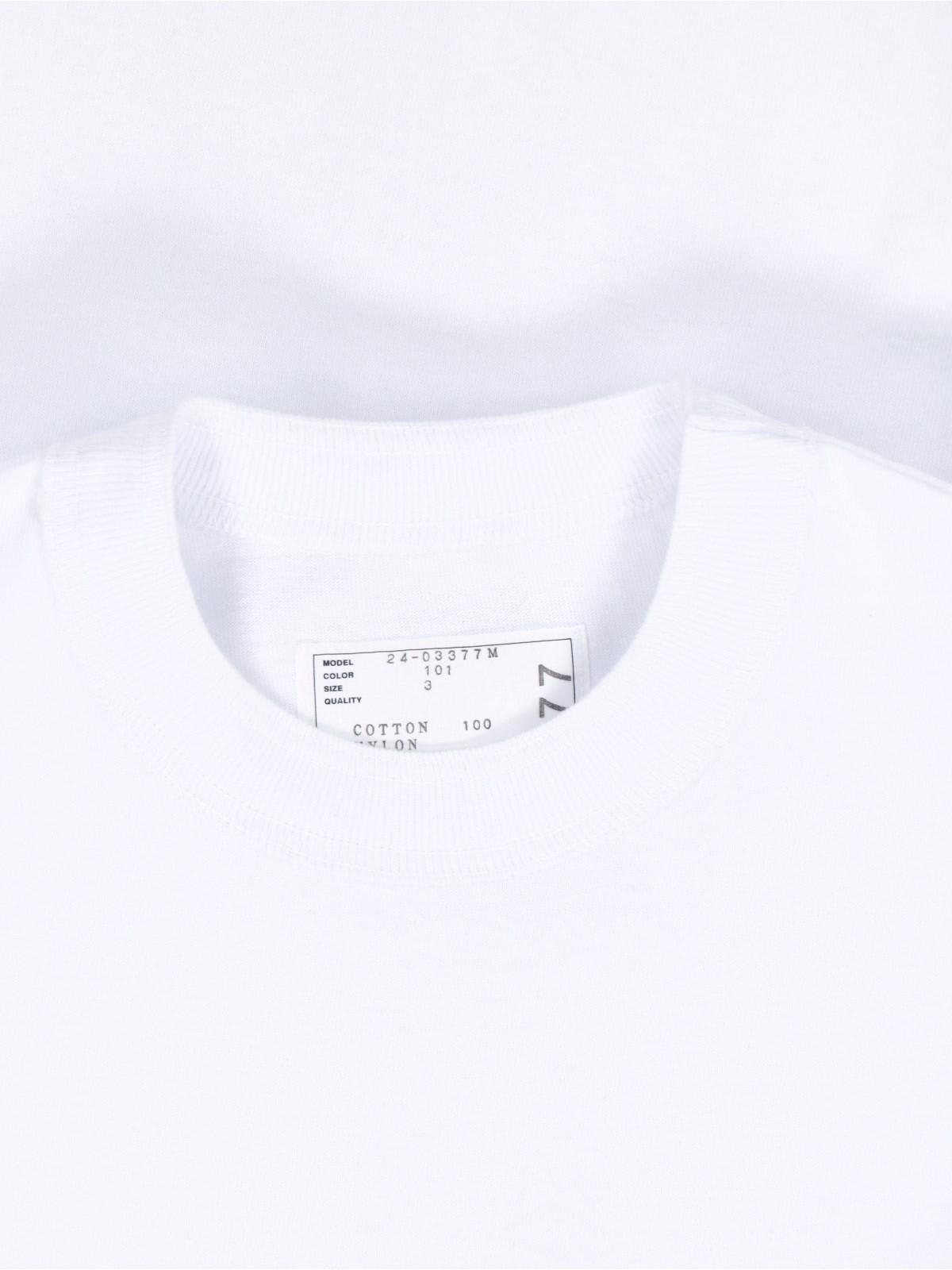 Shop Sacai Zip Detail T-shirt In 101 White