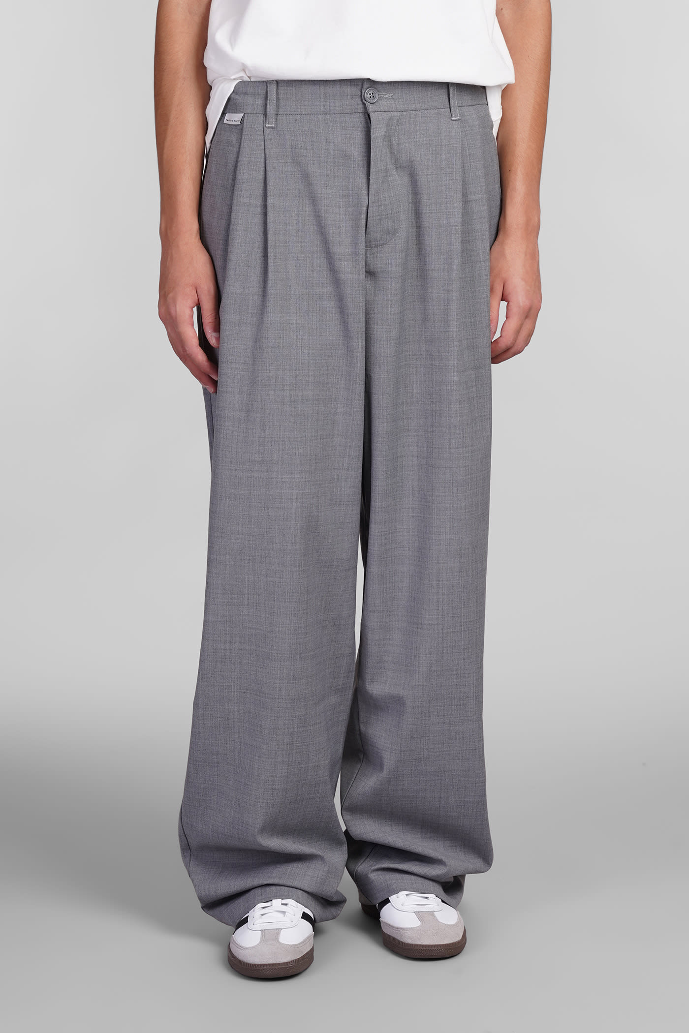 Shop Family First Milano Pants In Grey Polyester