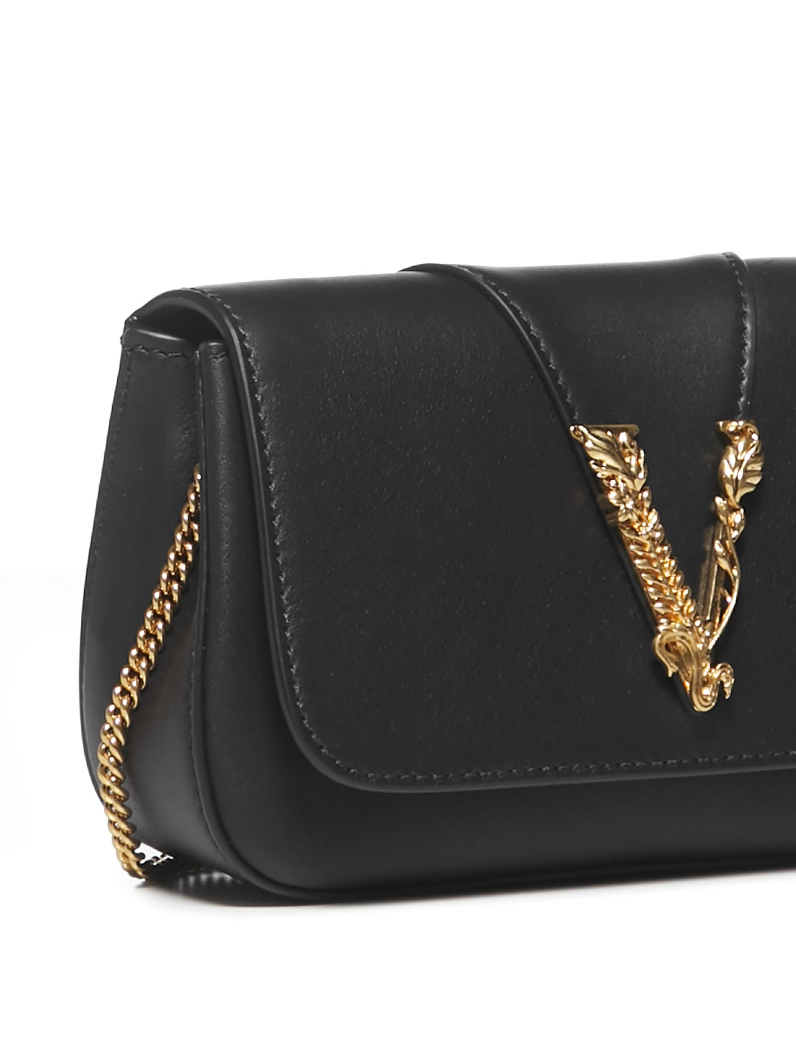Versace Versace Mini Virtus Shoulder Bag Shoulder Bag - Nero oro ...