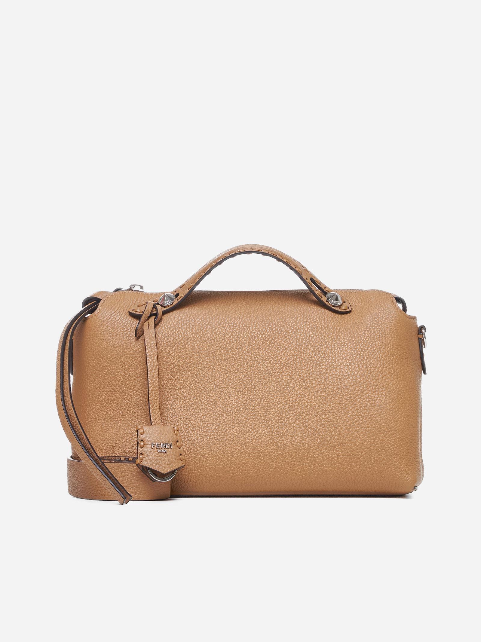 Shop Fendi By The Way Leather Medium Bag In Cappuccino