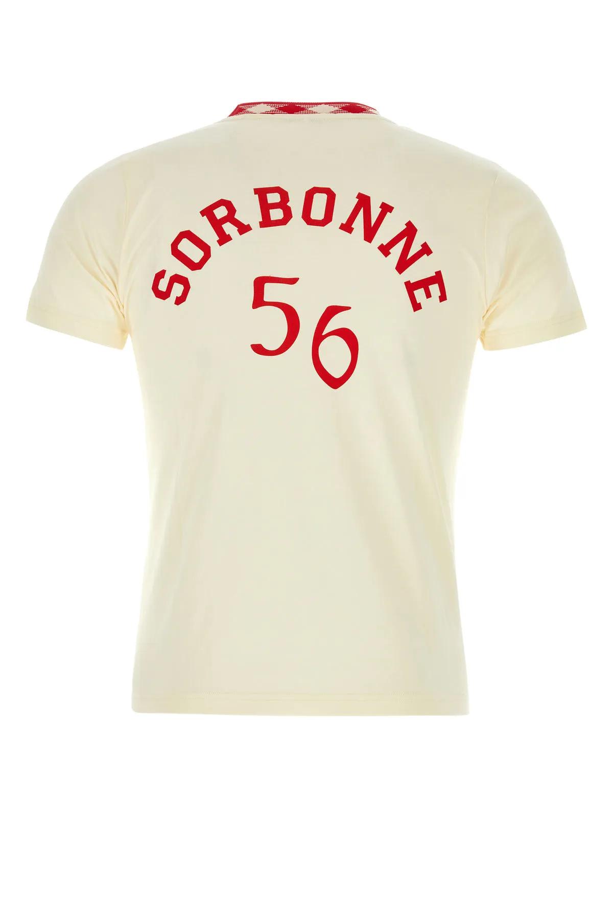 Shop Wales Bonner Ivory Cotton Sorbonne 56 T-shirt