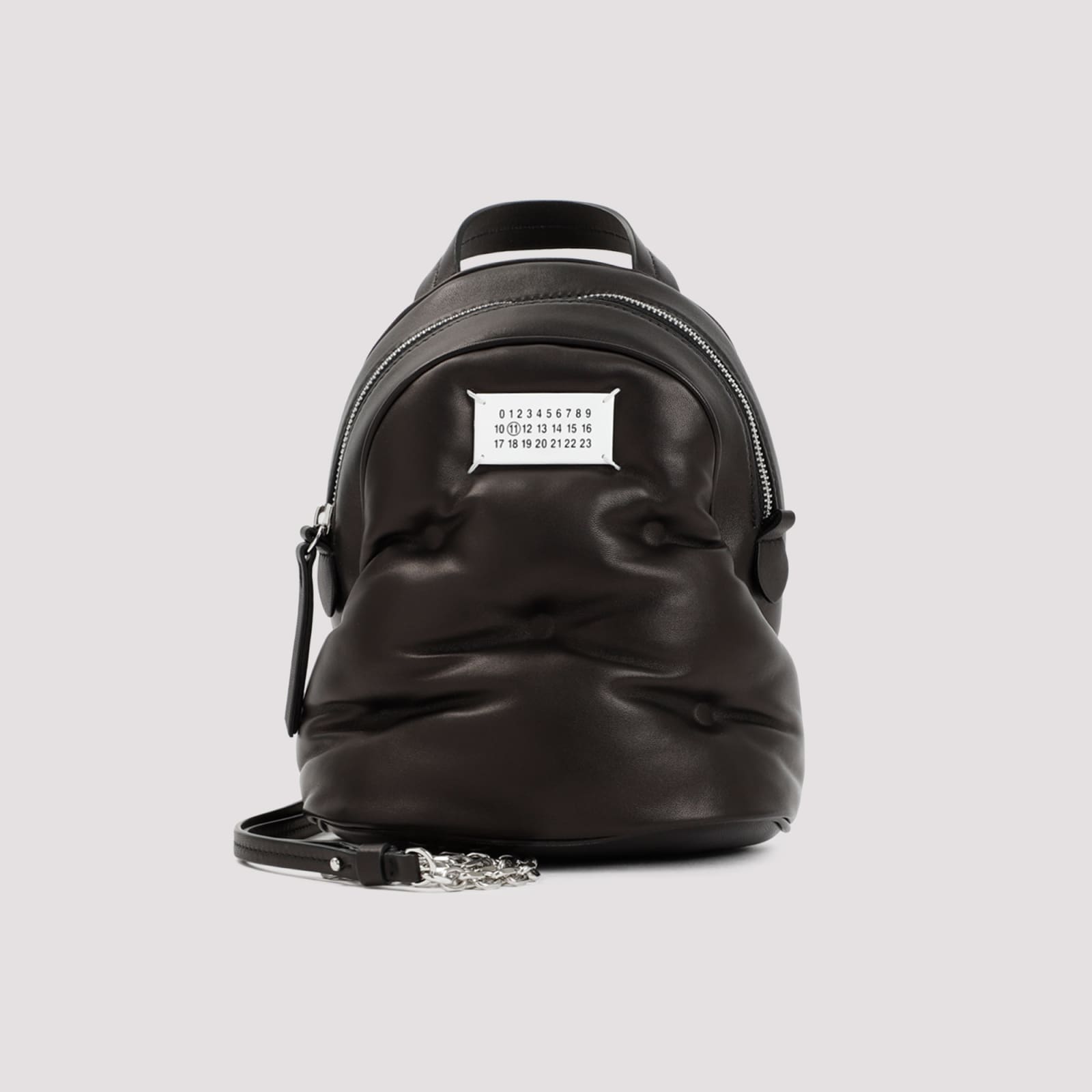 Shop Maison Margiela Leather Glam Slam Backpack In Black