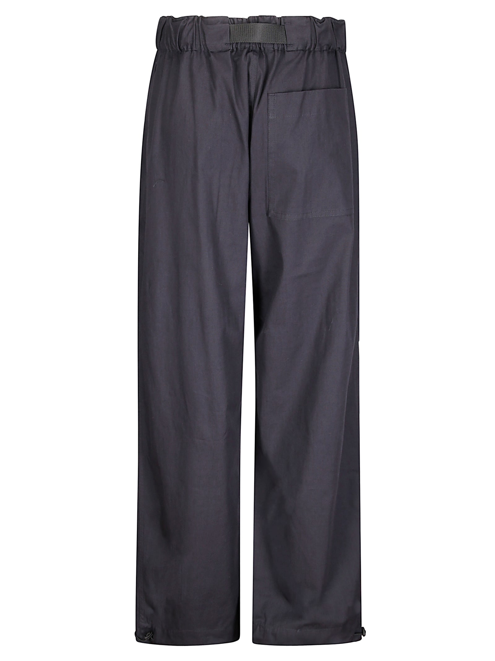Studio Nicholson High Waisted Trousers With Belt Holes In Blue