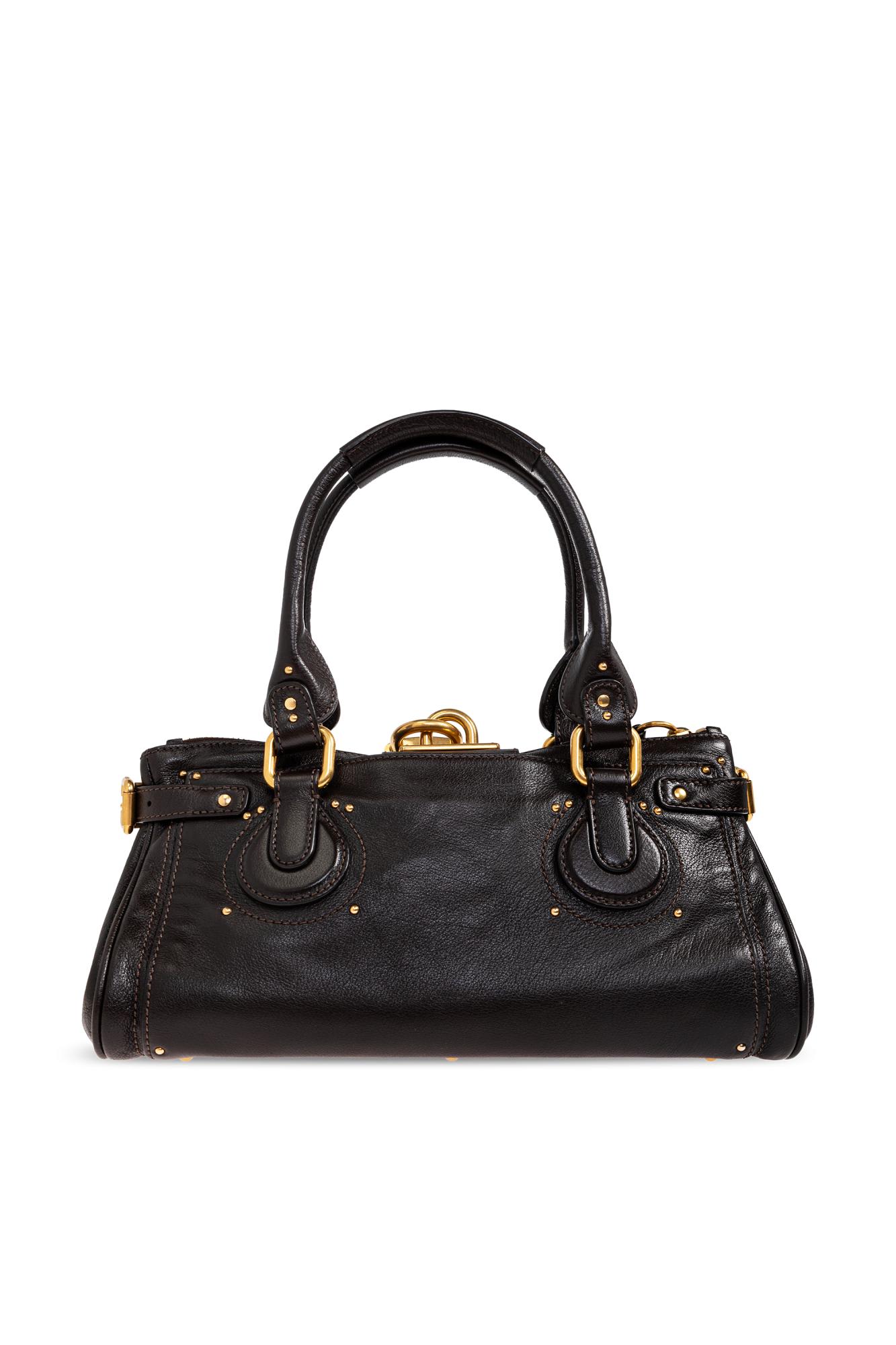 Chloé Womens Paddington Padlock Leather Shoulder Bag Kohl Brown In Brown