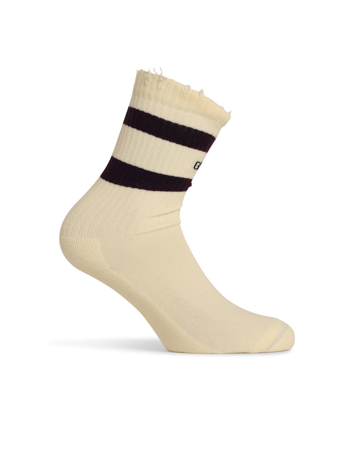 Golden Goose White Cotton Socks In White