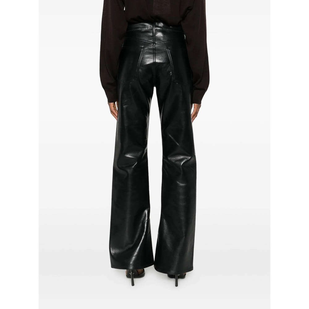 Agolde Five-pocket Casual Pants In Black