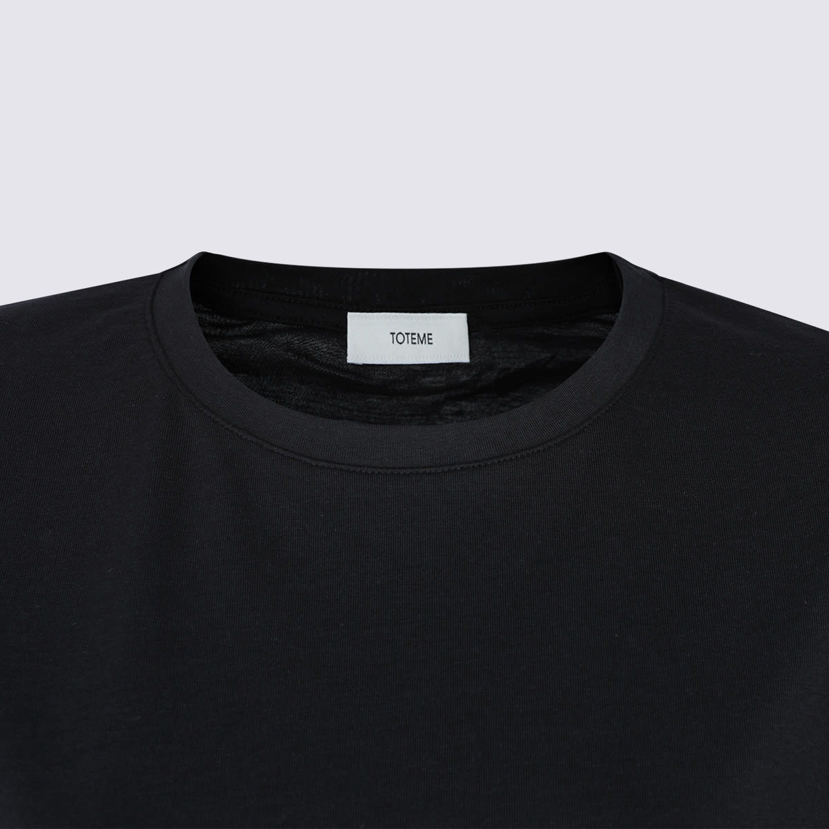 Totême Toteme Women's Black Logo-embroidered Organic Cotton T-shirt In Black