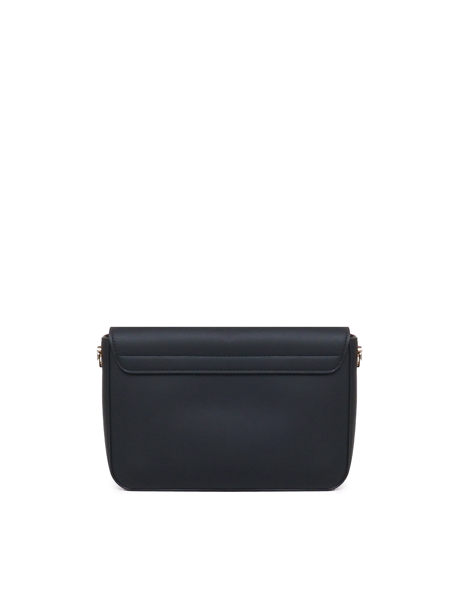 Shop Love Moschino Ecoleather Shoulder Bag In Black