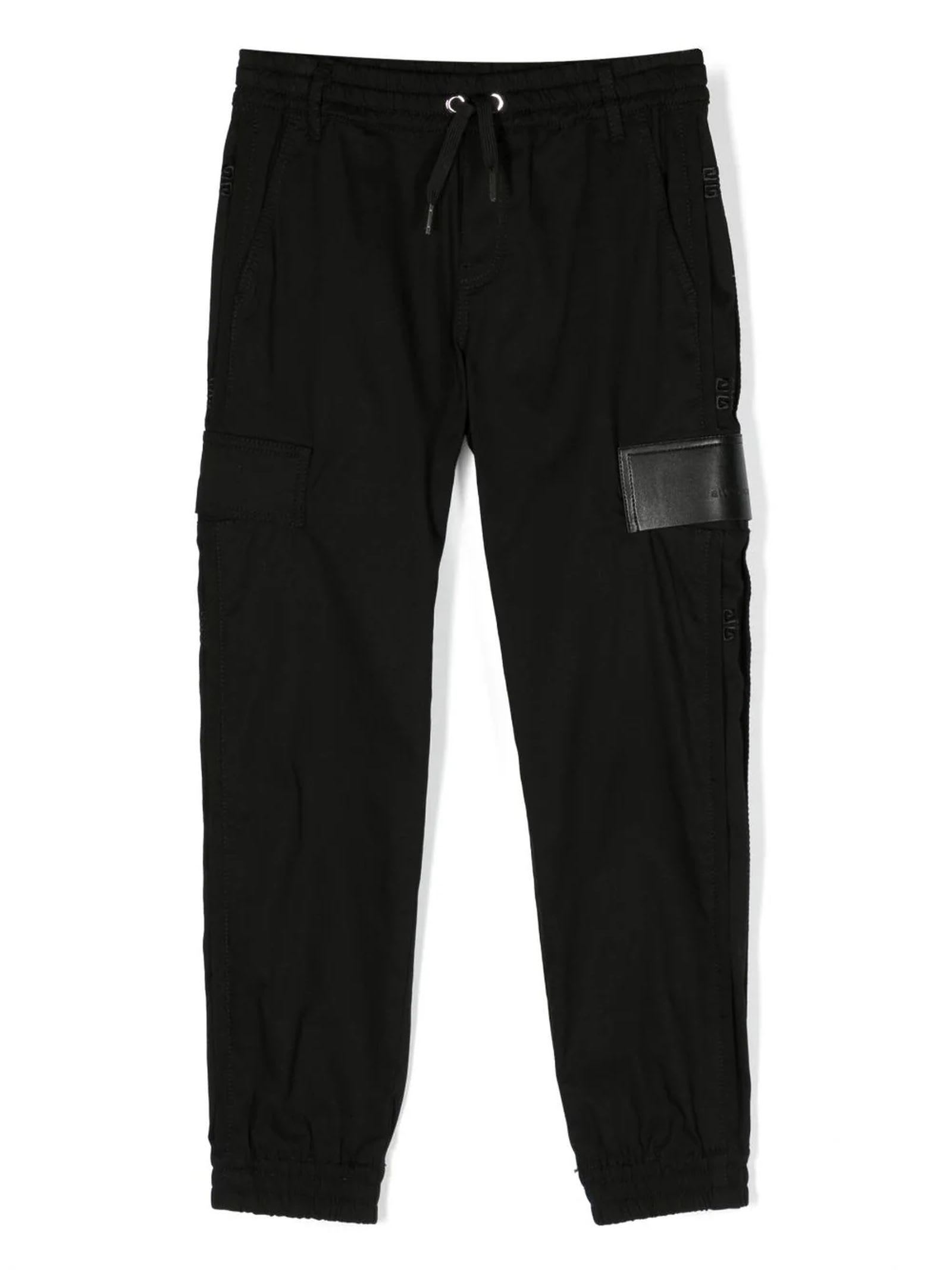 GIVENCHY BLACK COTTON TRACKPANTS