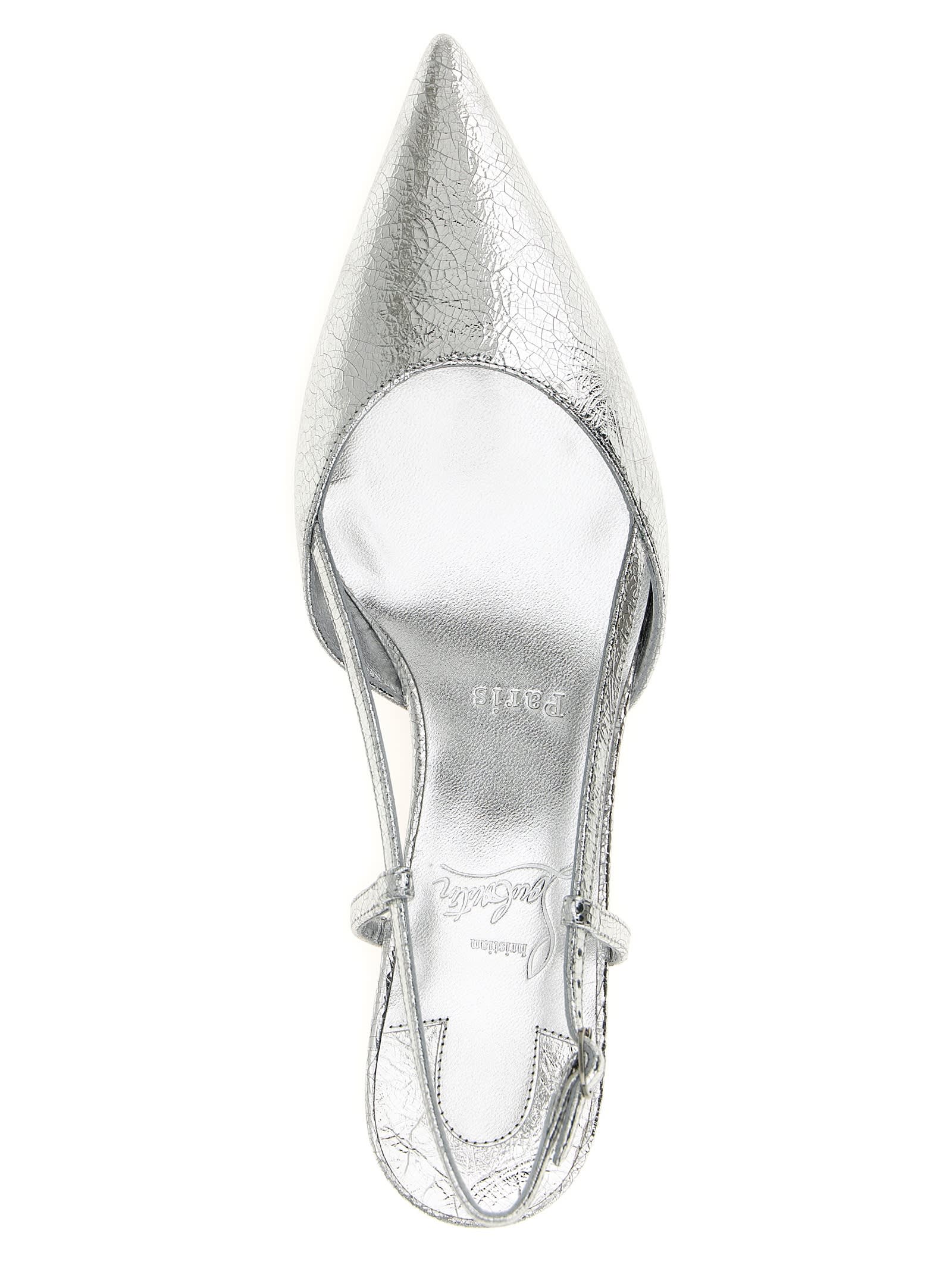 Christian Louboutin Miss Z Slingina 25 In Silver