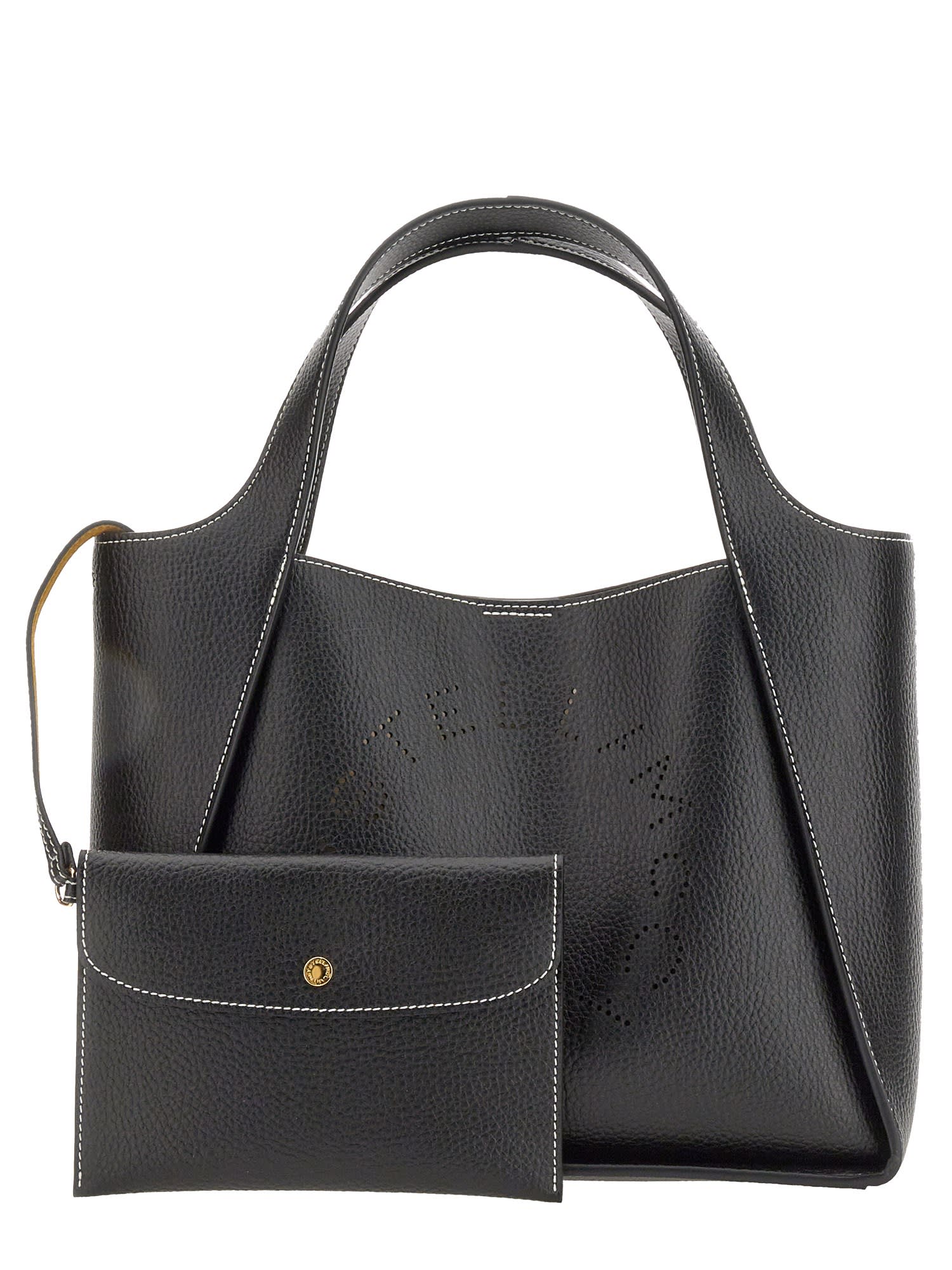 Shop Stella Mccartney Shoulder Bag With Logo In Nero