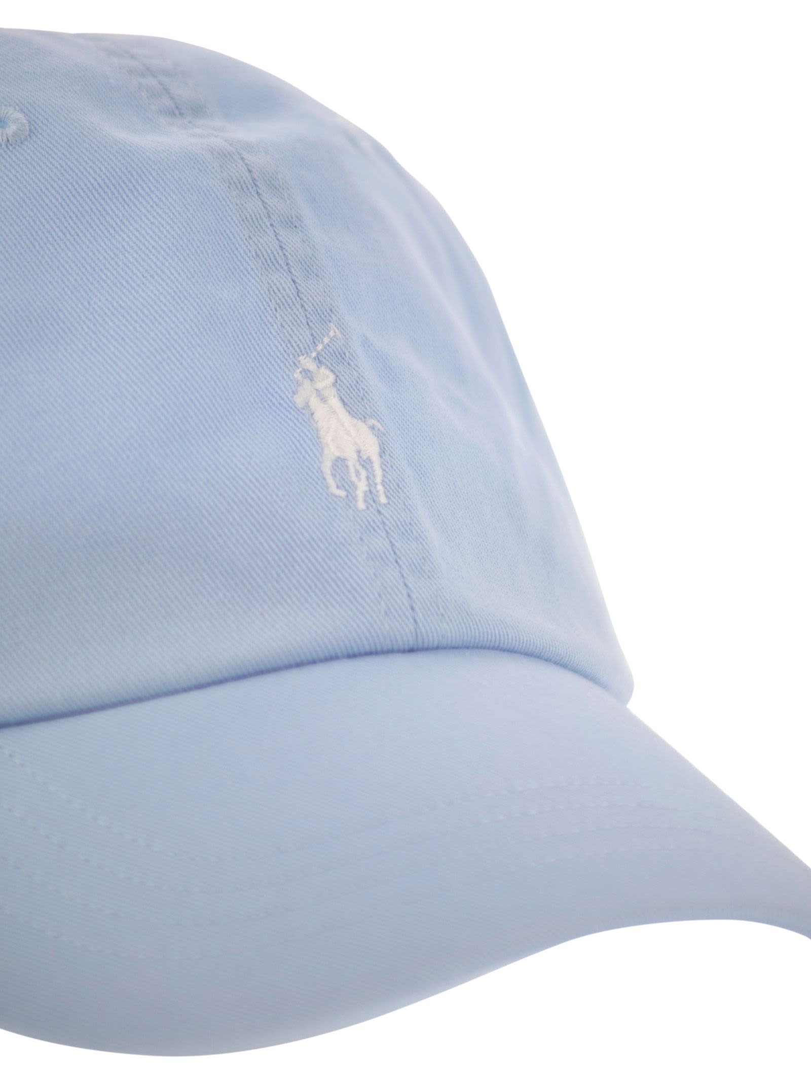 Shop Polo Ralph Lauren Cotton Chino Hat In Light Blue