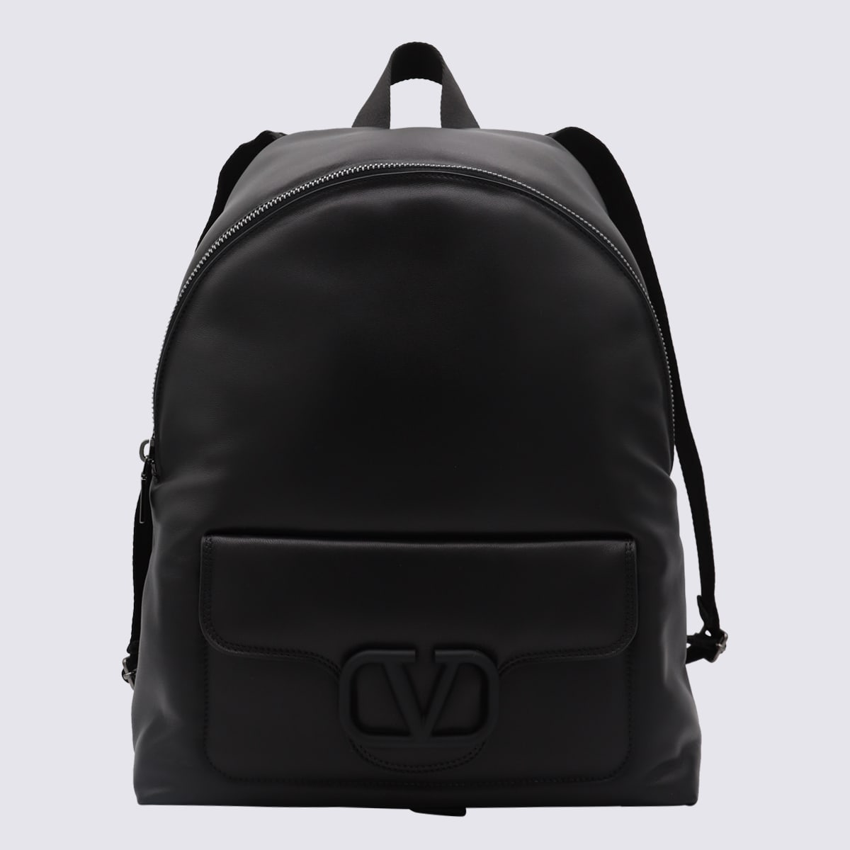 Valentino Garavani Black Leather Backpack