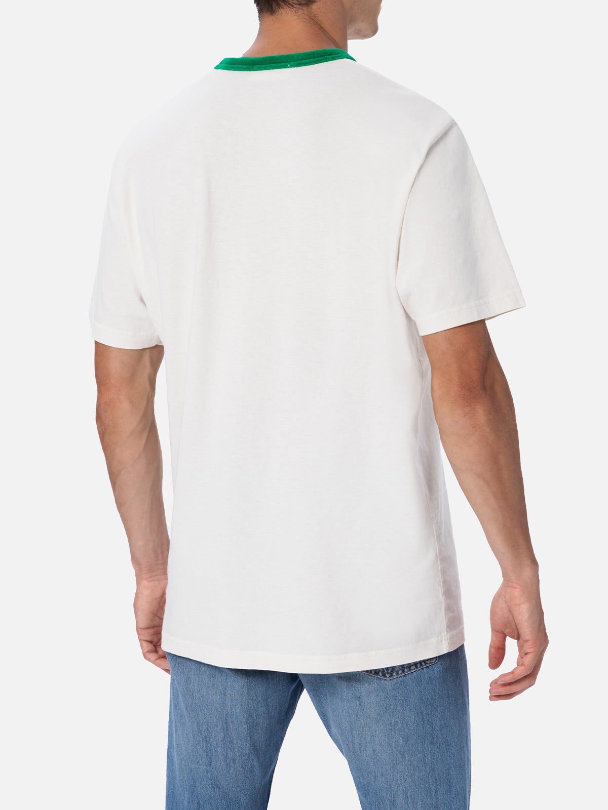 Shop Mc2 Saint Barth Man White Cotton T-shirt Dover With Australian Embroidery Australian Brand Special Edition