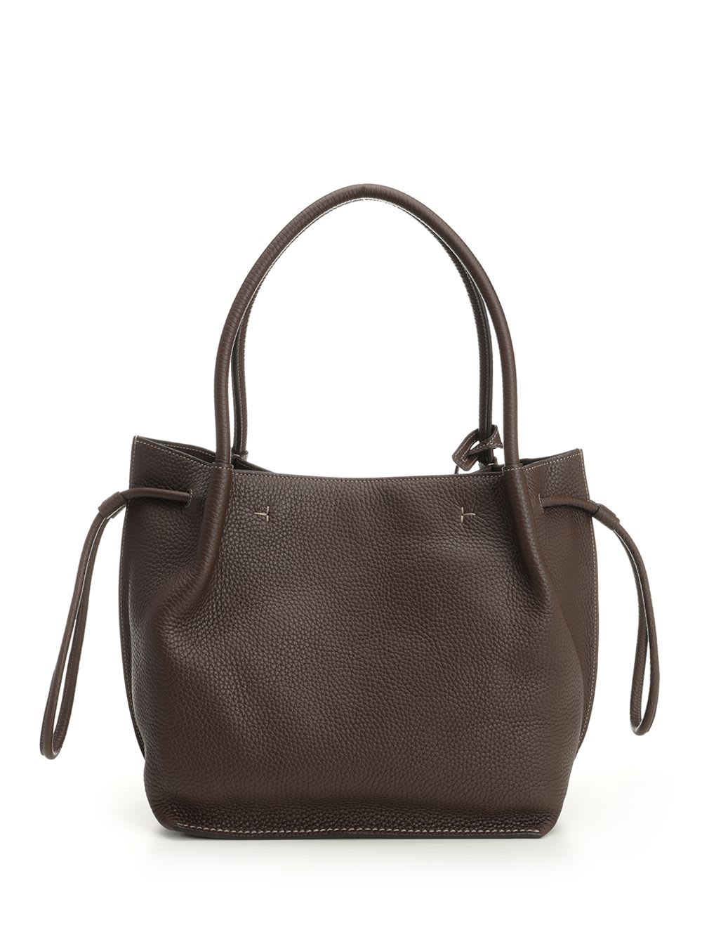 Tod's Brown Shoulder Bag With Two Top Handles And Drawstring Closure In Brown